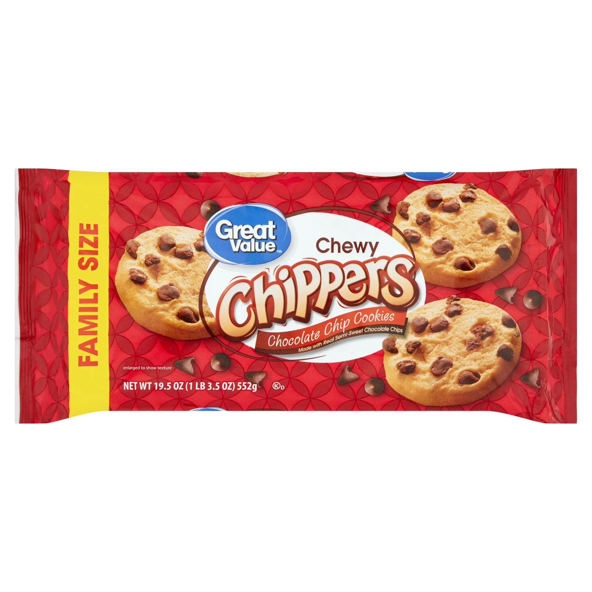 Great Value Chewy Chocolate Chip Cookies, 19.5 oz