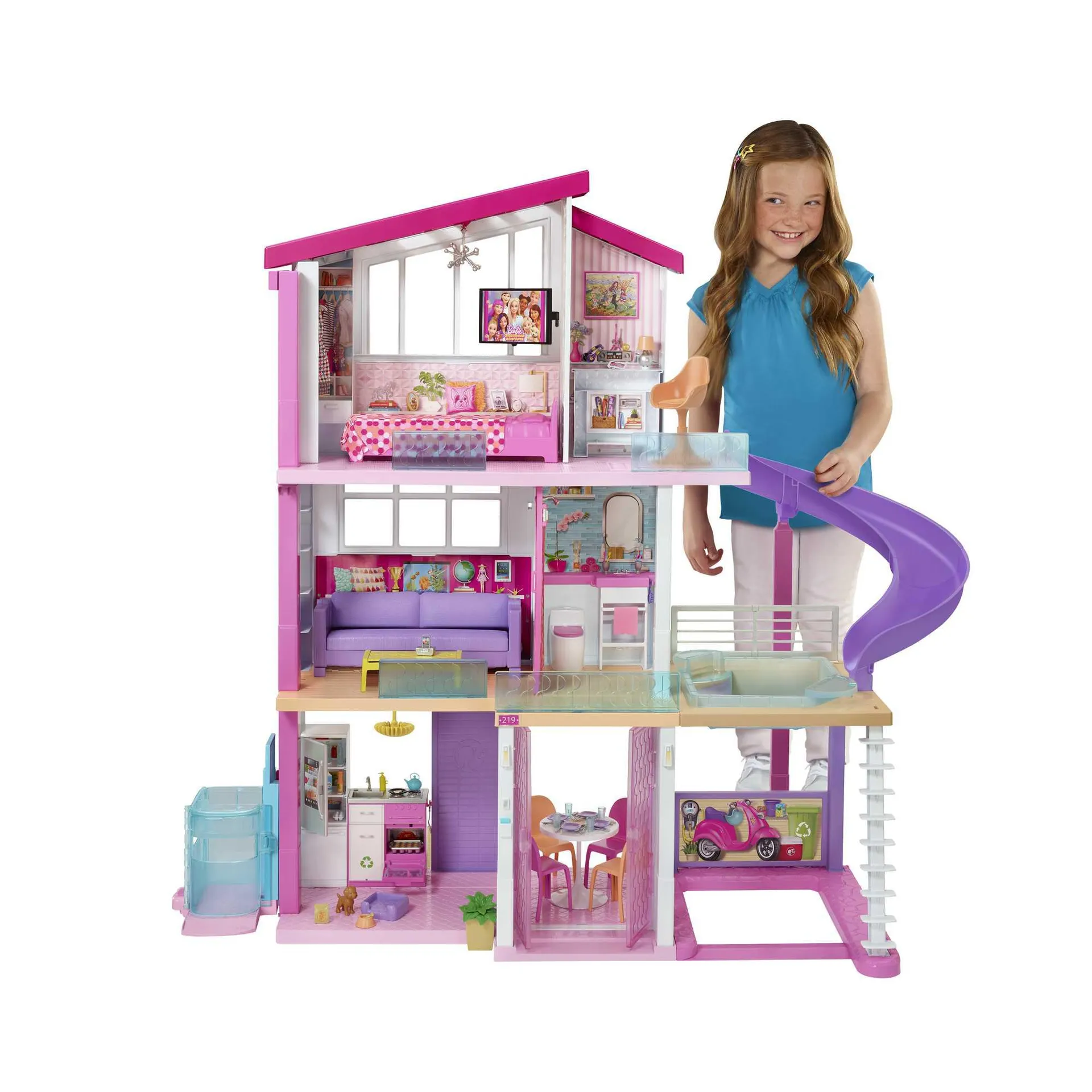 ​Barbie Dreamhouse Doll House With 70 Accessories And Accessible Elevator