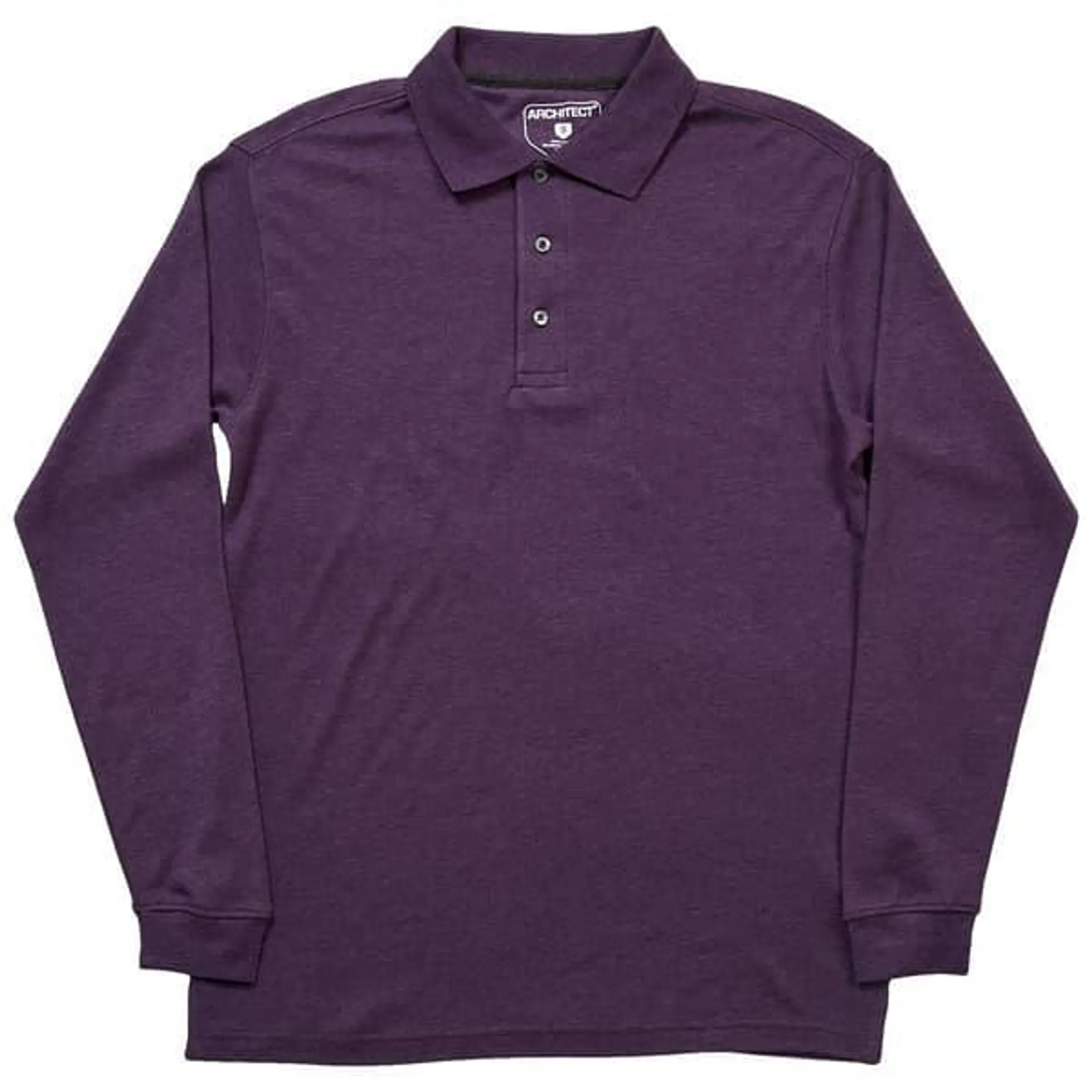 Mens Architect® Solid I-Lock Long Sleeve Luxury Polo