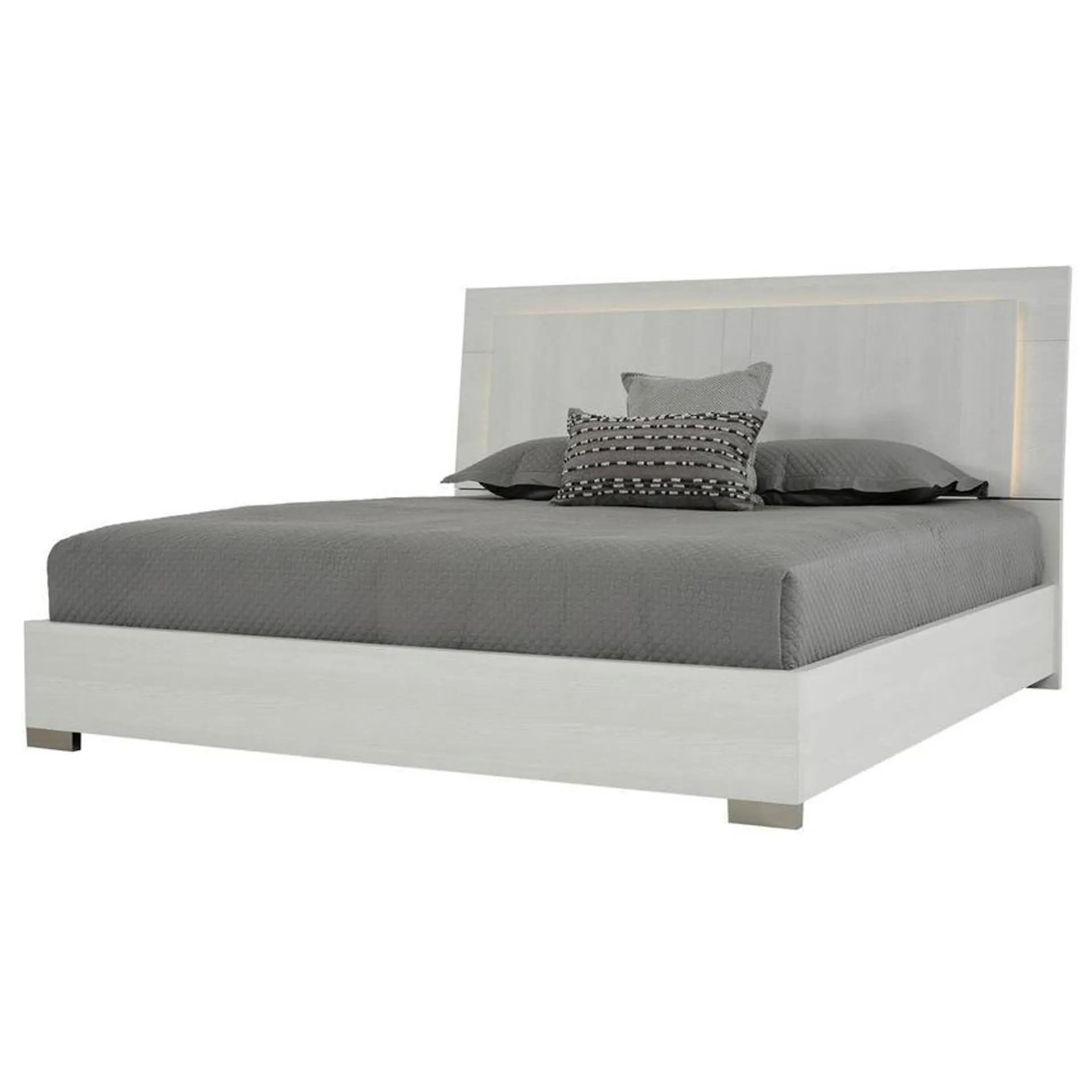 Tivo White King Panel Bed