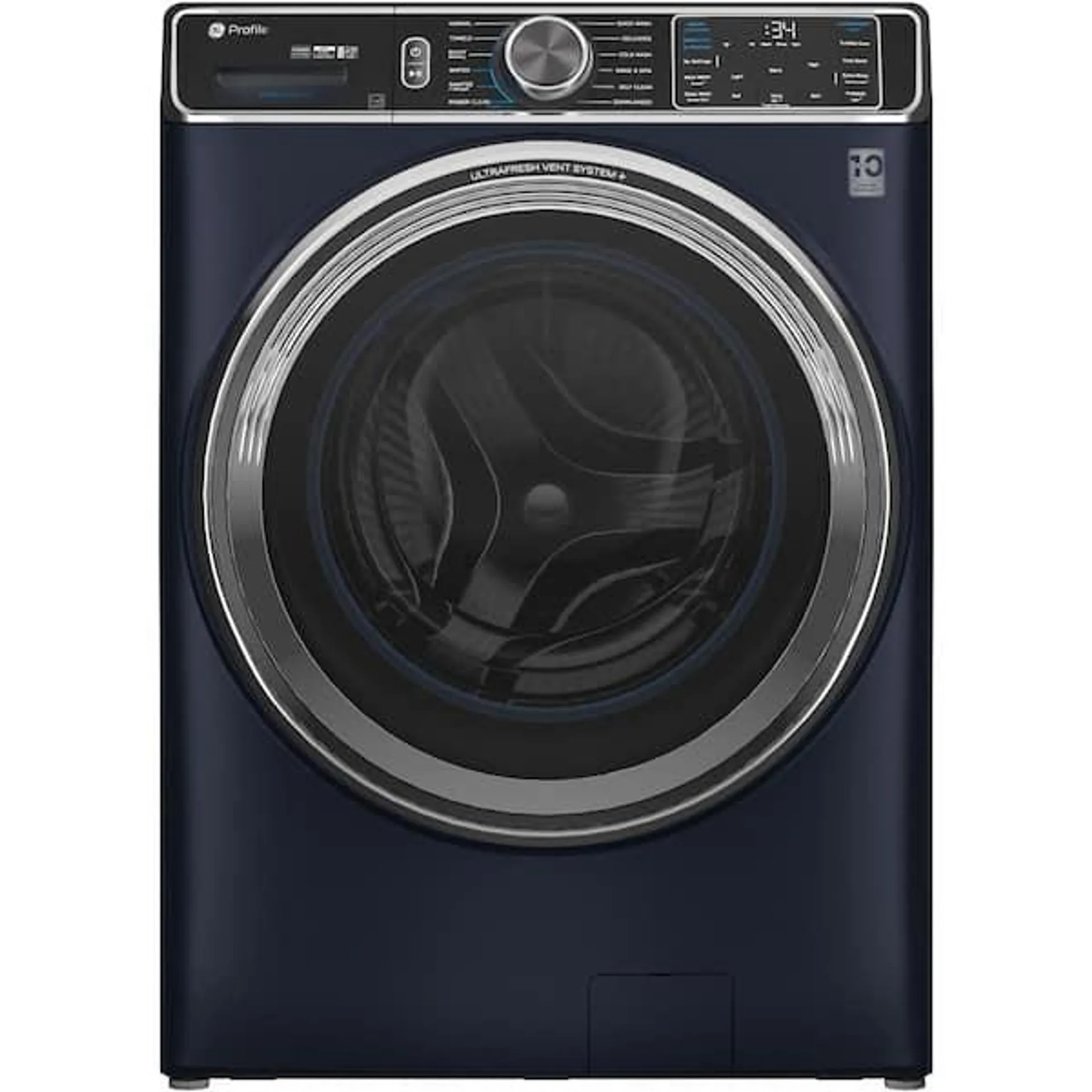 Profile 5.3 cu. ft. Smart Front Load Washer in Sapphire Blue w/OdorBlock UltraFresh Vent System, Microban, Tier 2 EStar