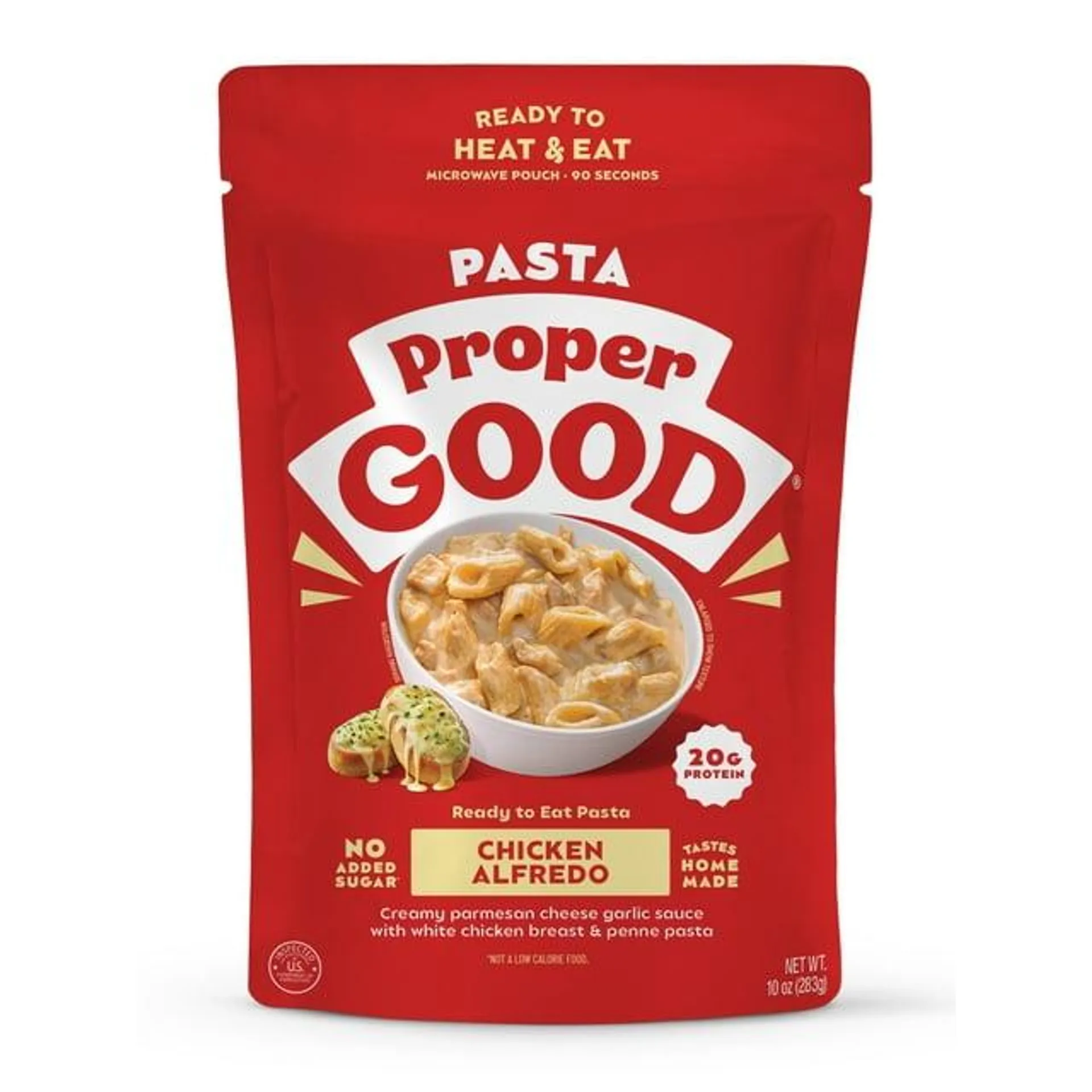 Proper Good Chicken Alfredo Ready to Serve Meal, Shelf-Stable, 10 oz, 1 Pack