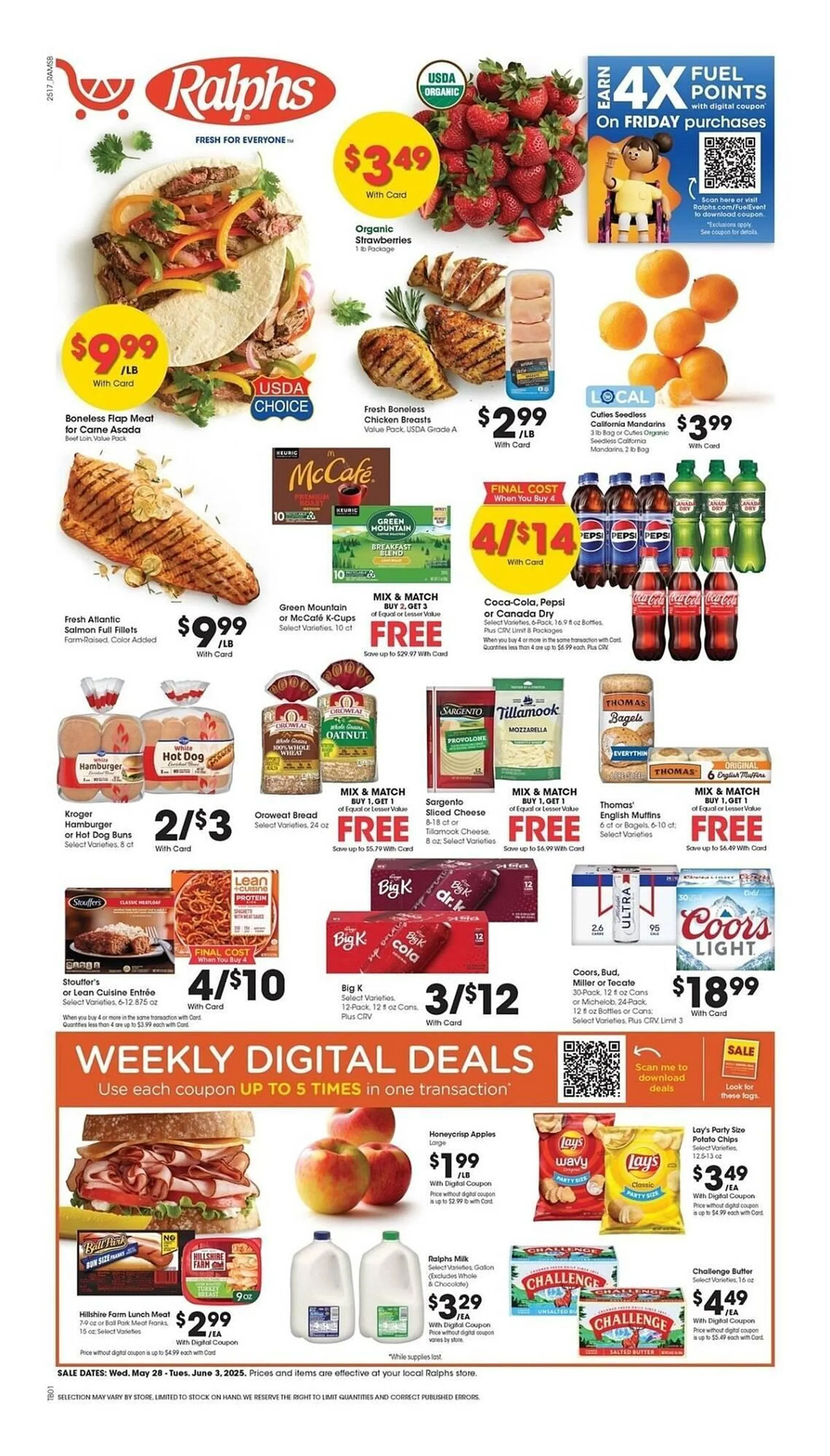 Weekly ad Ralphs Weekly Ad from May 28 to June 3 2025 - Page 1