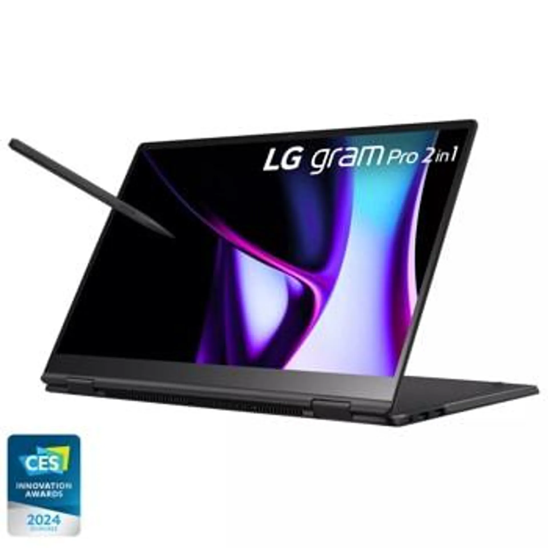 LG gram Pro 16” OLED 2in1 Thin and Lightweight Laptop, Intel® Evo™ Edition - Intel® Core™ Ultra 7 processor, Windows 11 Home, 32GB RAM, 2TB SSD, Black