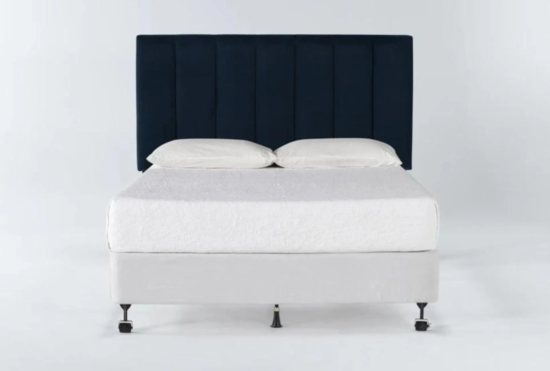 Blakely Queen Upholstered Headboard With Metal Bed Frame