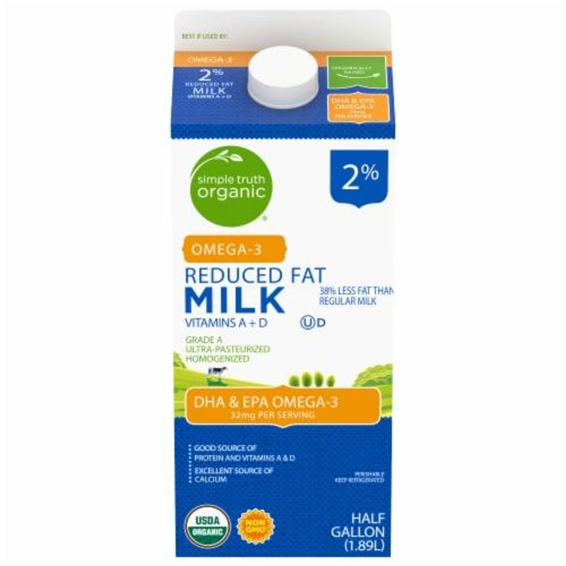 Simple Truth Organic™ 2% Reduced Fat Milk with DHA Omega-3