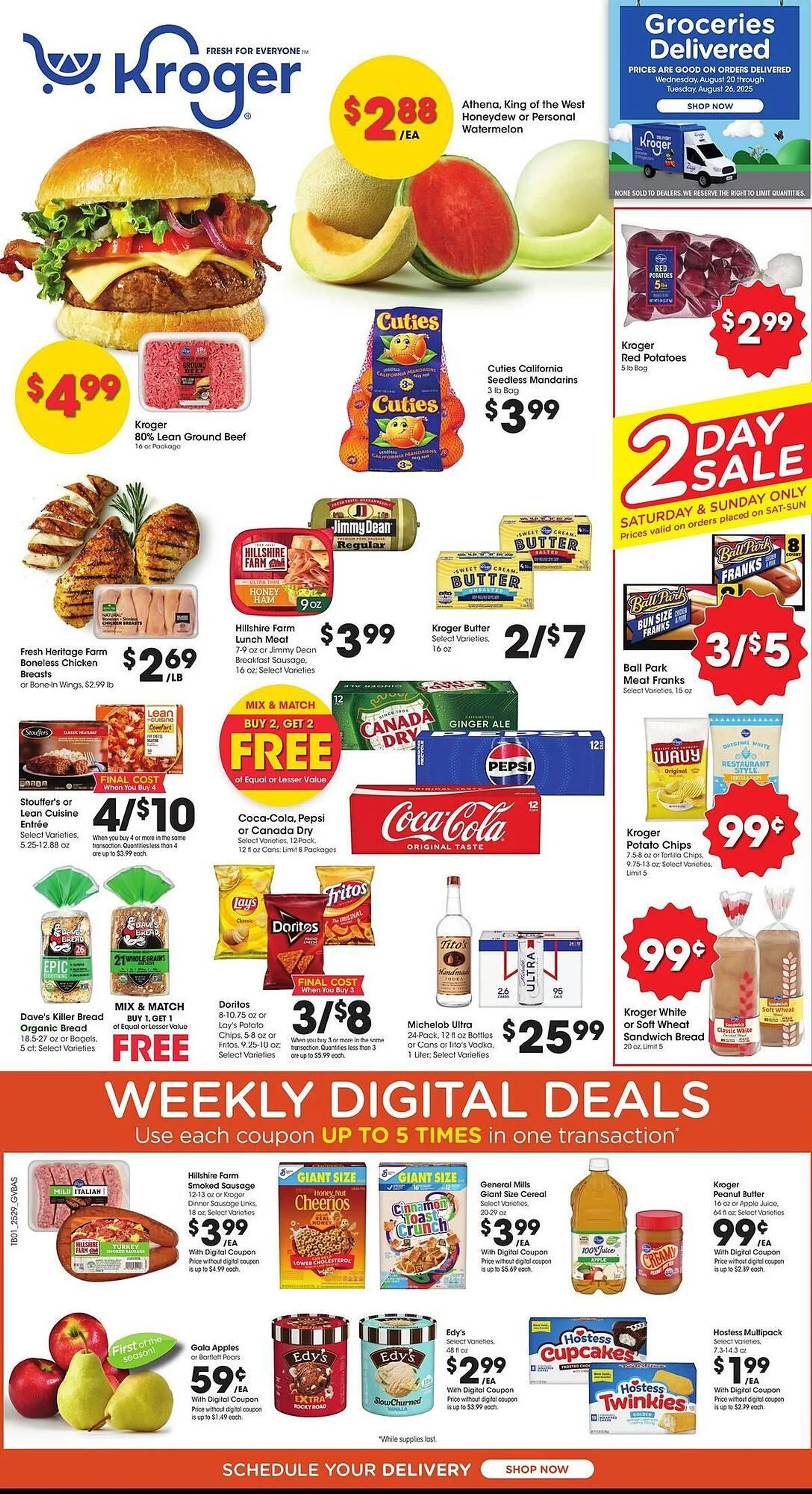 Weekly ad Kroger Weekly Ad from August 20 to August 26 2025 - Page 1
