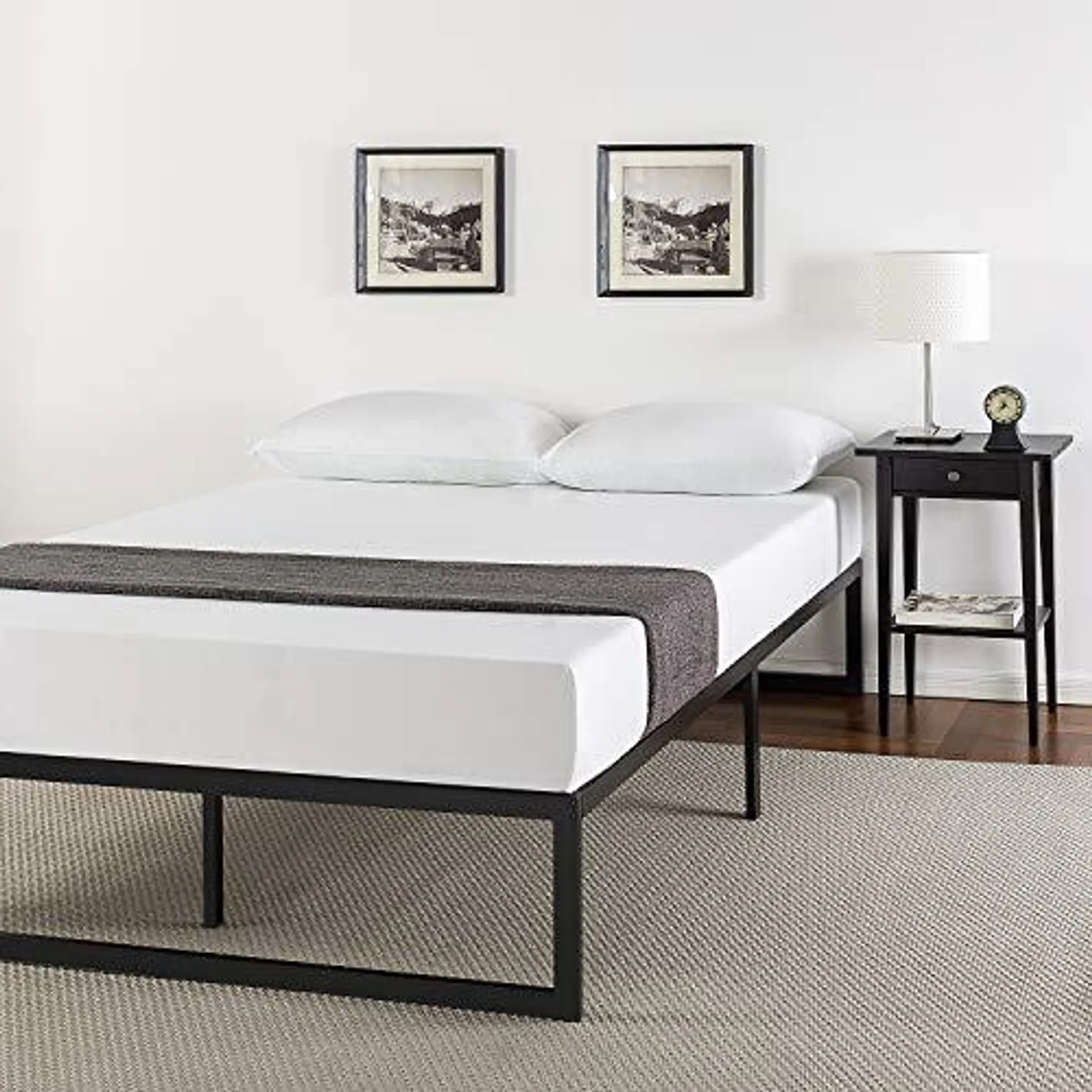 Zinus Abel 14 Inch Metal Platform Bed Frame / Mattress Foundation / No Box Spring Needed / Steel Slat Support / Easy Quick