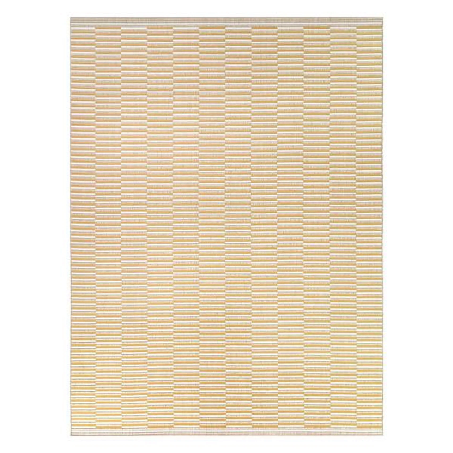 (E493) Daytona Yellow Broken Stripe Outdoor Area Rug, 8x10