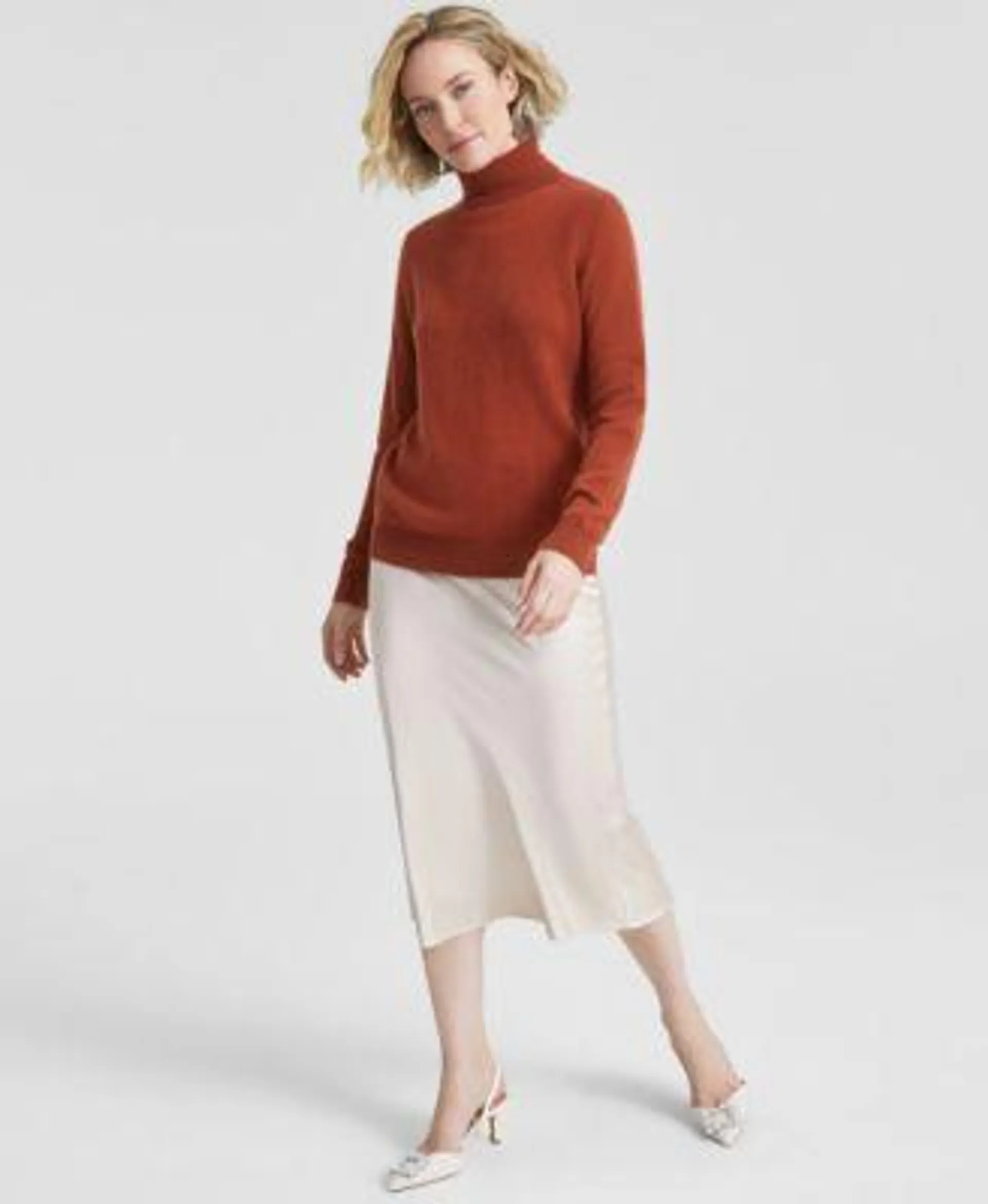 100% Cashmere Women's Turtleneck Sweater, Regular & Petites, Created for Macy's