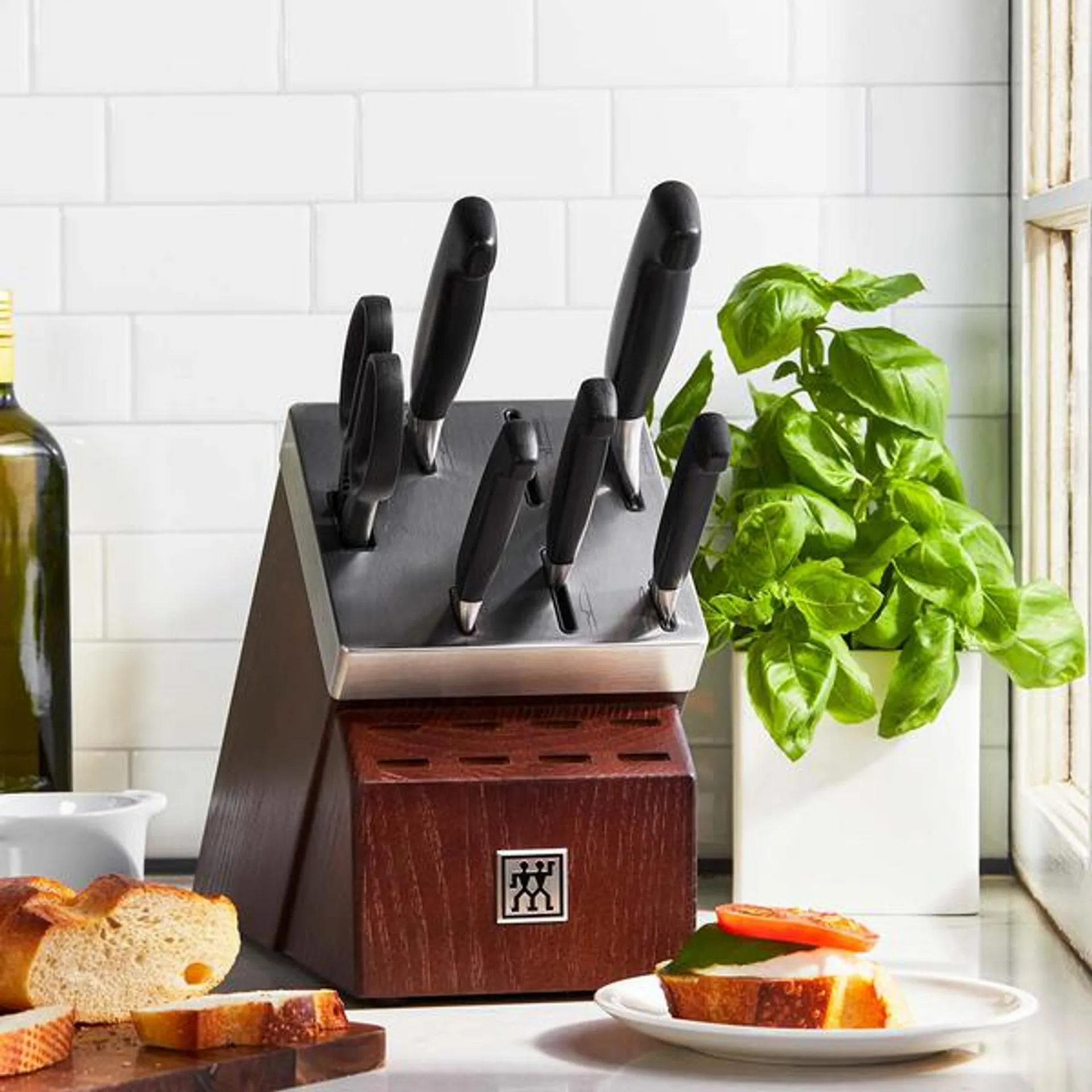 Zwilling J.A. Henckels Four Star 7-Piece Self-Sharpening Knife Block Set