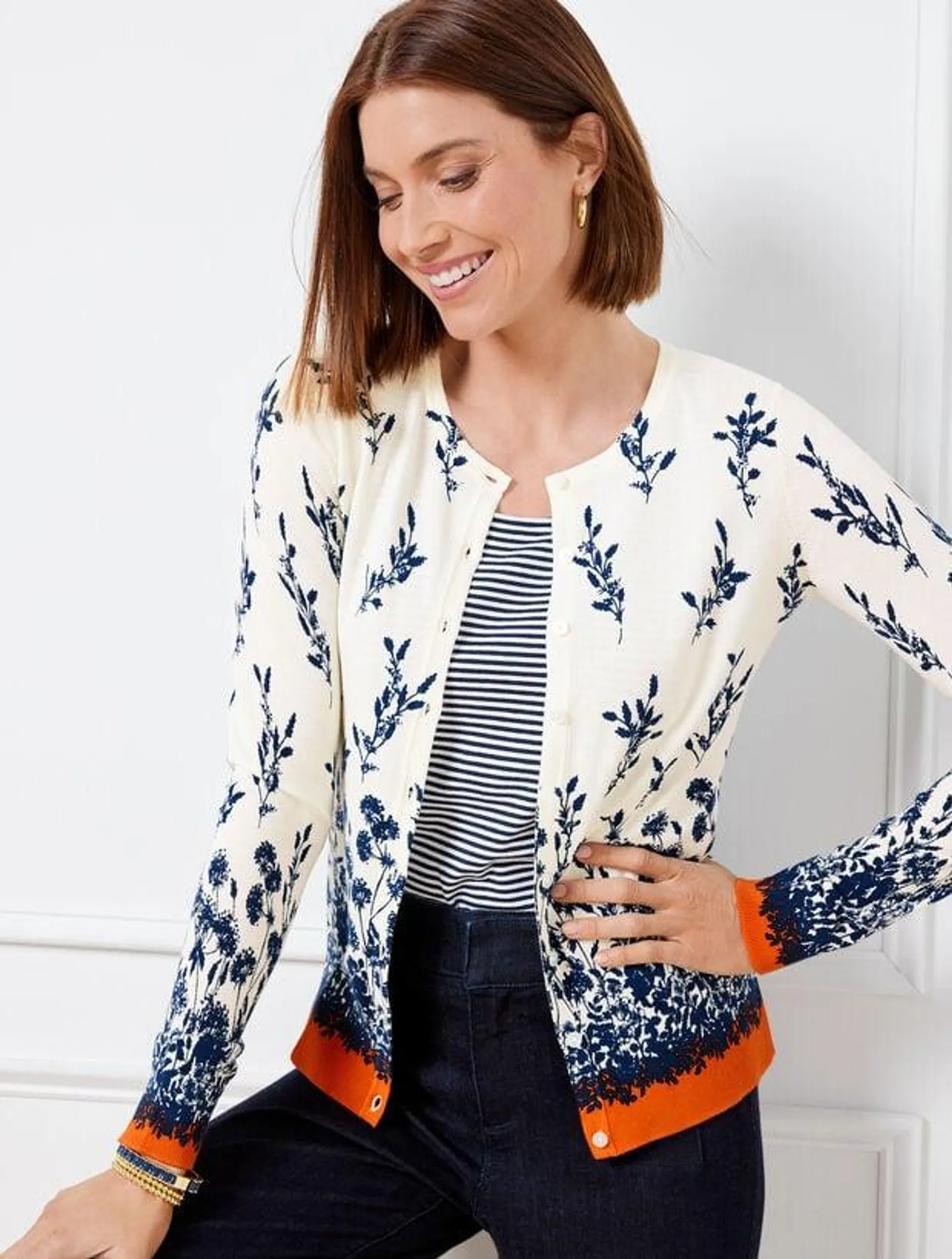 Charming Cardigan - Falling Florals