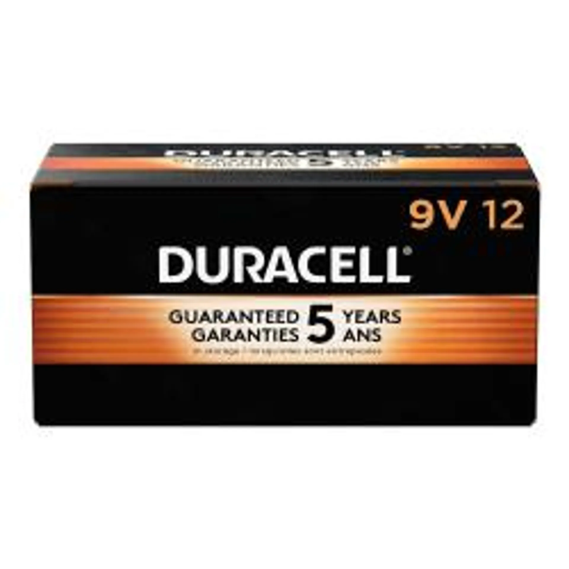 Duracell Coppertop 9-Volt Alkaline Batteries, Box Of 12