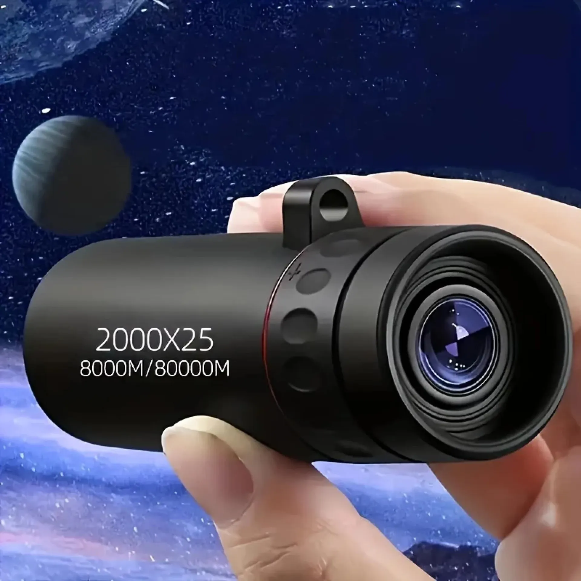 Telescopio monocular HD 2000X25: telescopio compacto y portátil para caza, viajes, conciertos y pesca