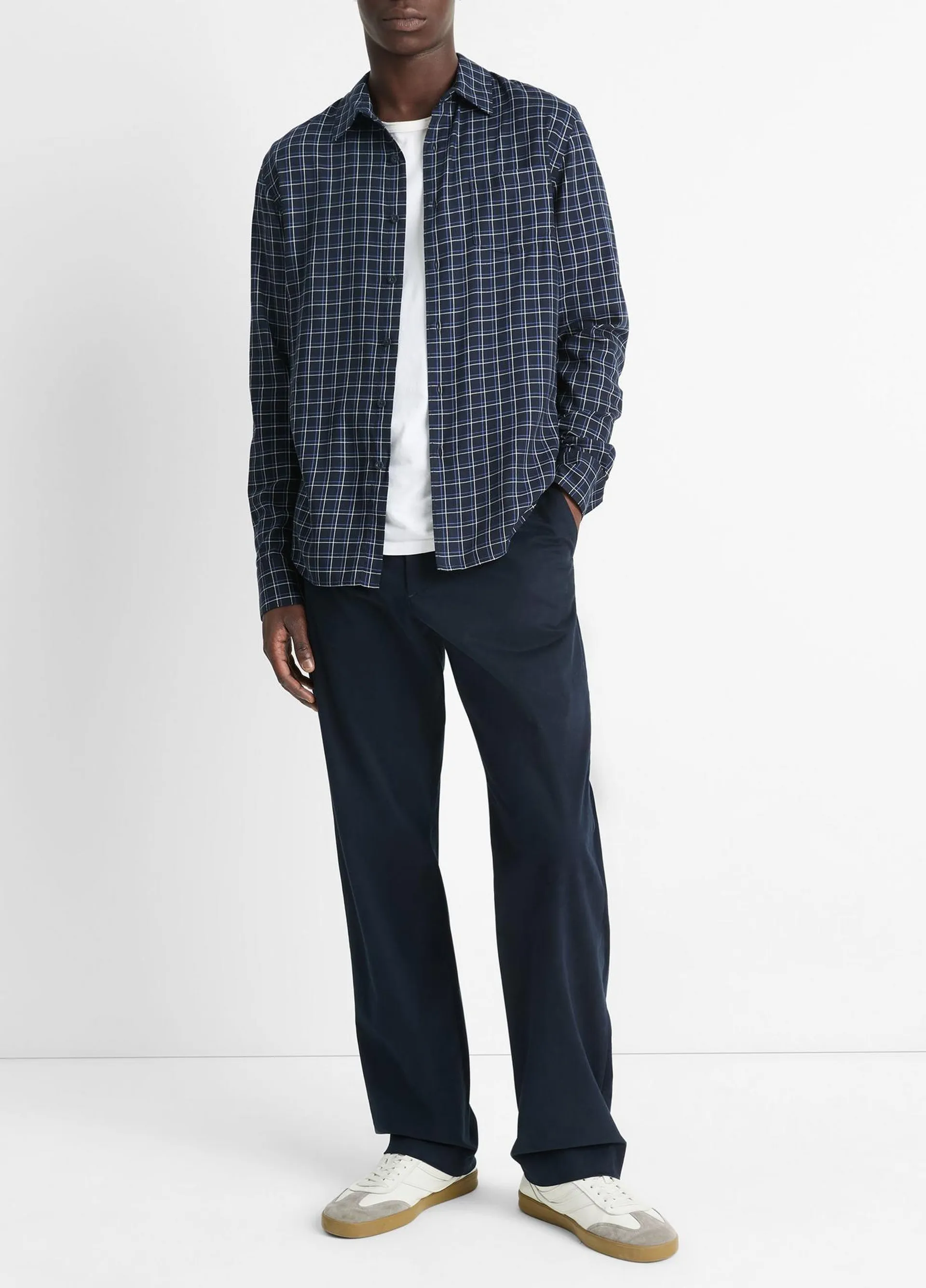 Ynez Plaid Cotton-Blend Shirt