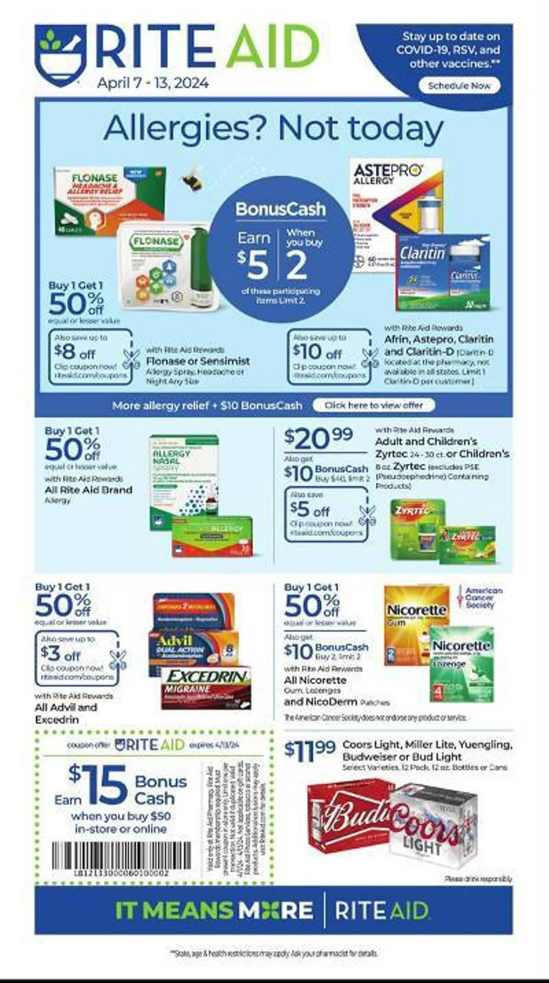 Weekly ad Rite Aid Weekly Ad from April 7 to April 13 2024 - Page 1