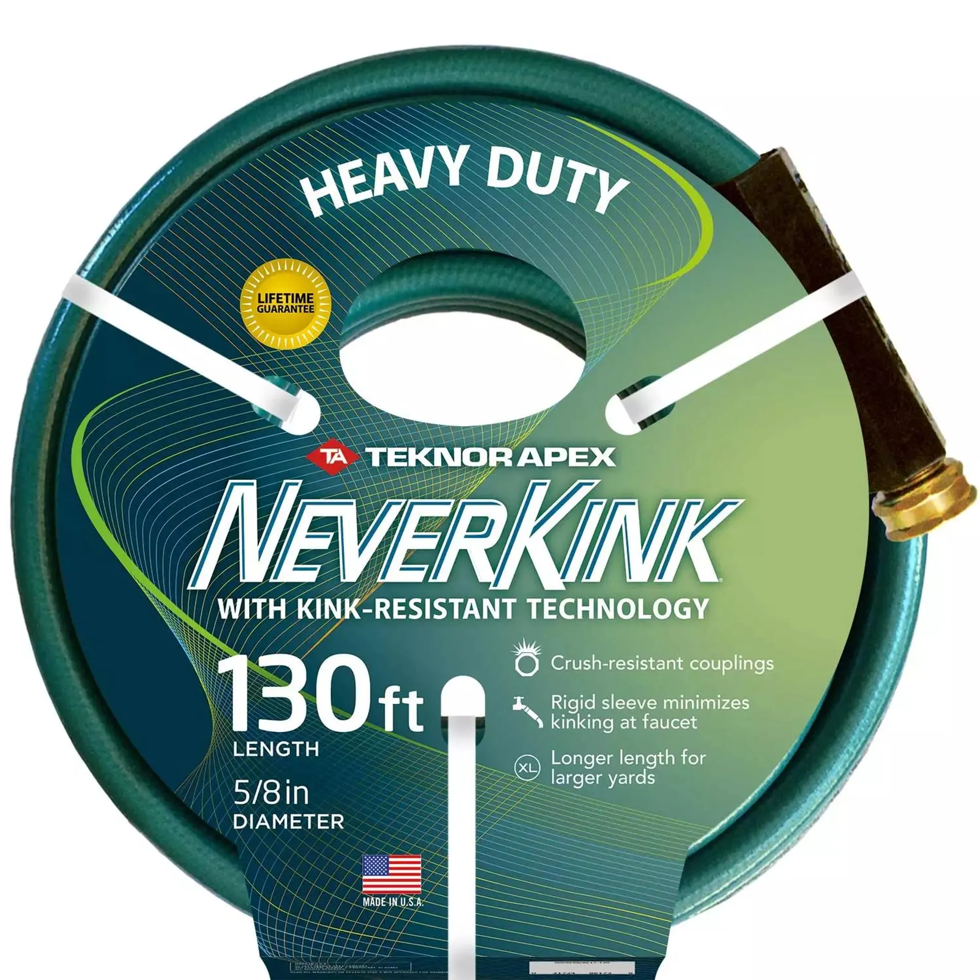 NeverKink® Heavy Duty Hose, 5/8" x 130'