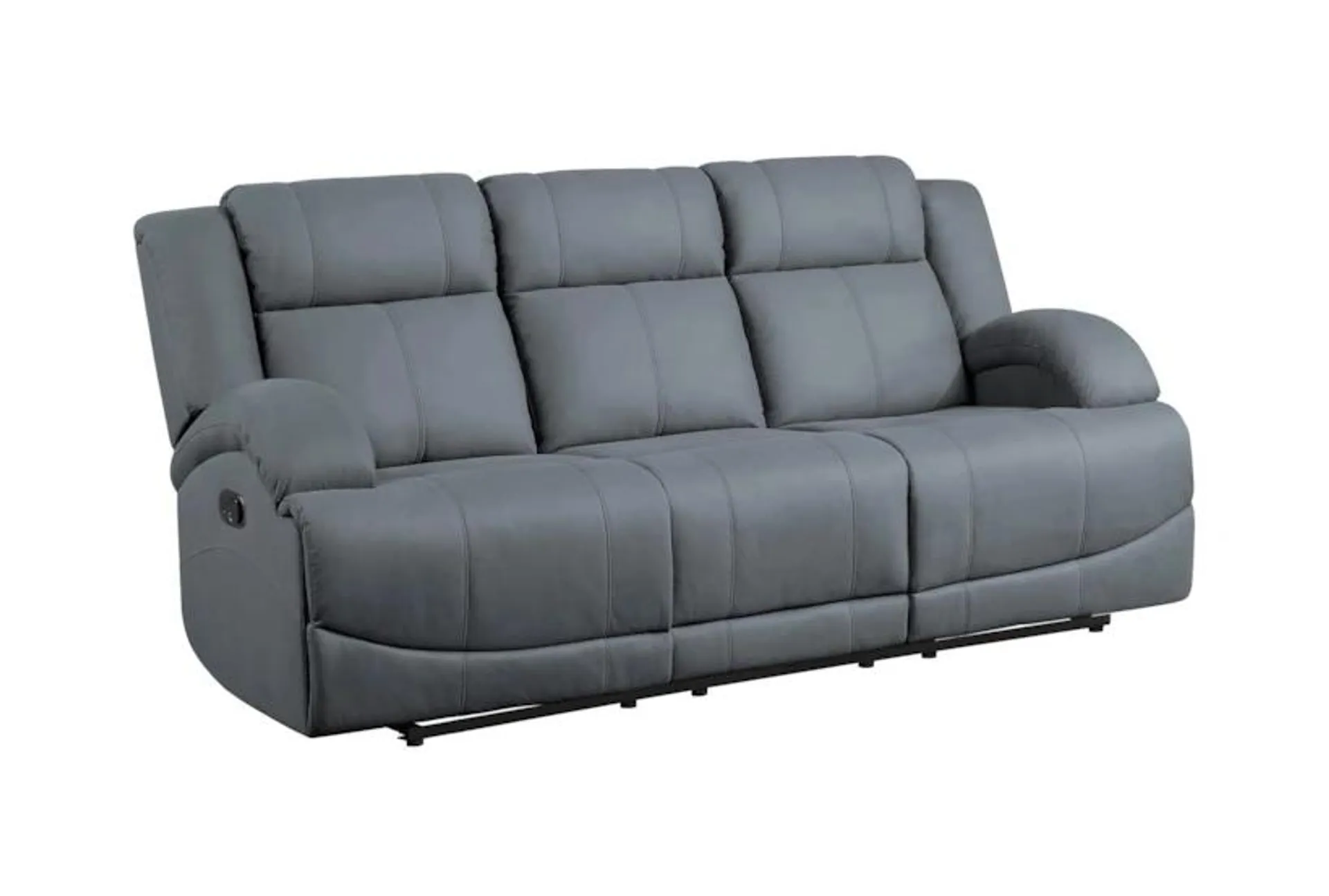 Rosalie Steel Blue 82" Manual Reclining Sofa