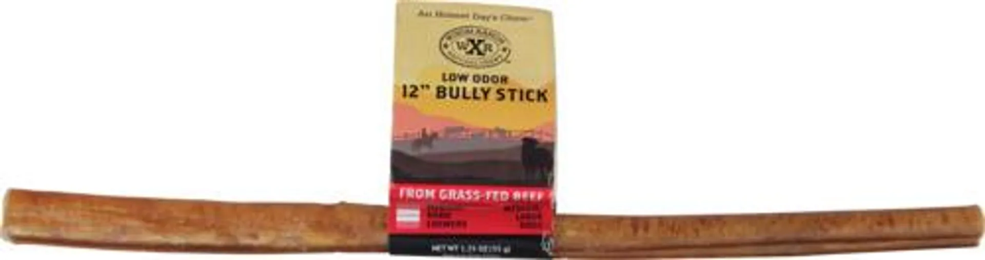 Wixom Ranch Natural Chews Low Odor Bully Stick, 12 Inches