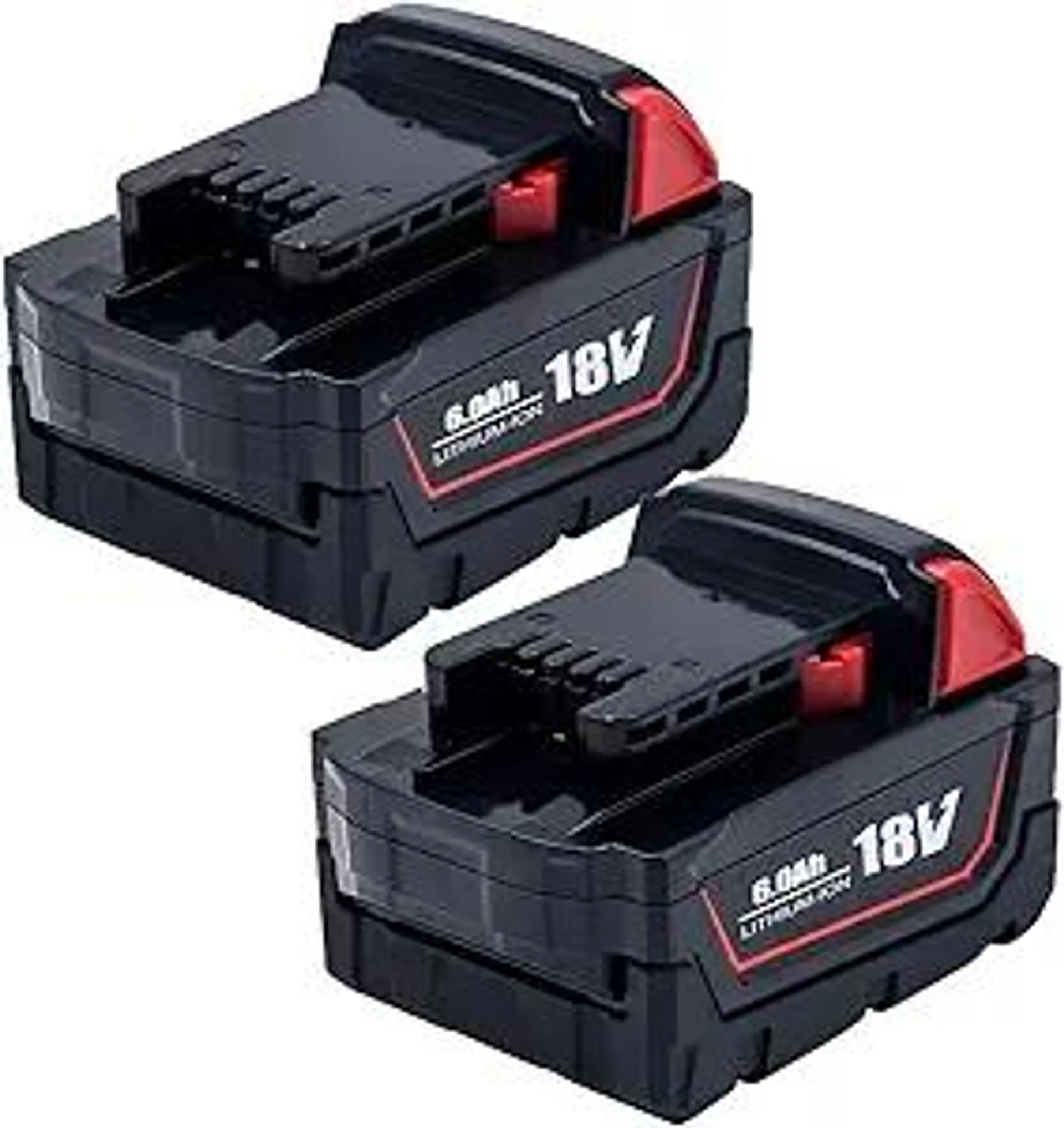 2 Packs 6.0Ah Battery Replace for Milwaukee M18 Battery Compatible with 48-11-1850 48-11-1860 48-11-1845 48-11-1828