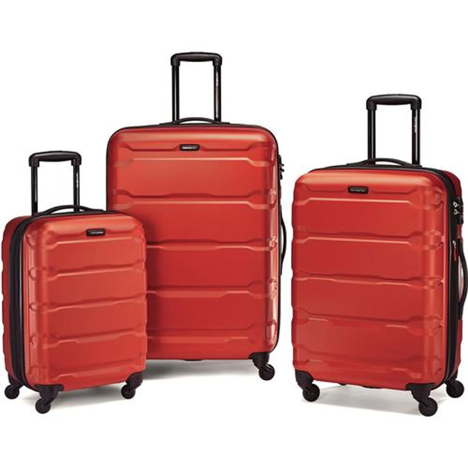 Samsonite Omni Hardside Luggage Spinner Set (20"/24"/28") Burnt Orange - **OPEN BOX**