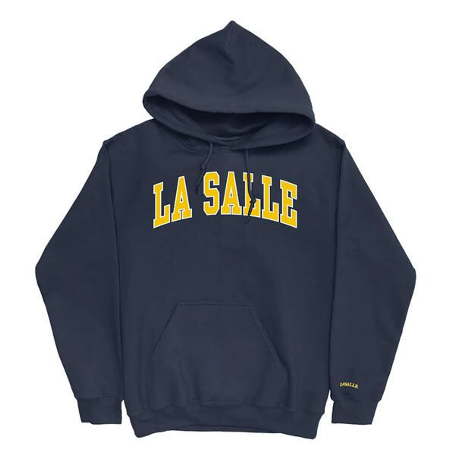 Mens La Salle Mascot One Cuffed Pullover Fleece Hoodie