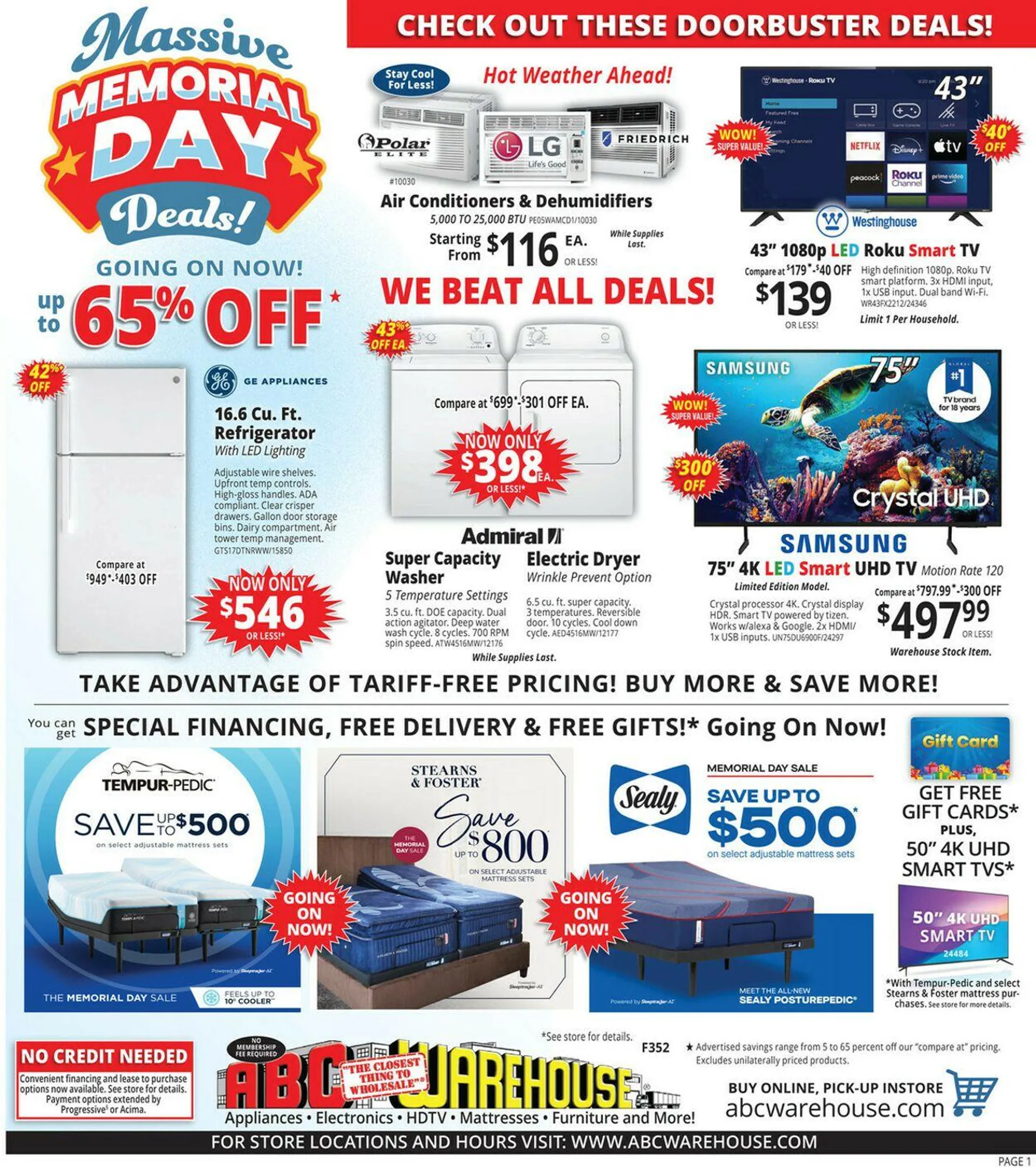 ABC Warehouse Current weekly ad - 1