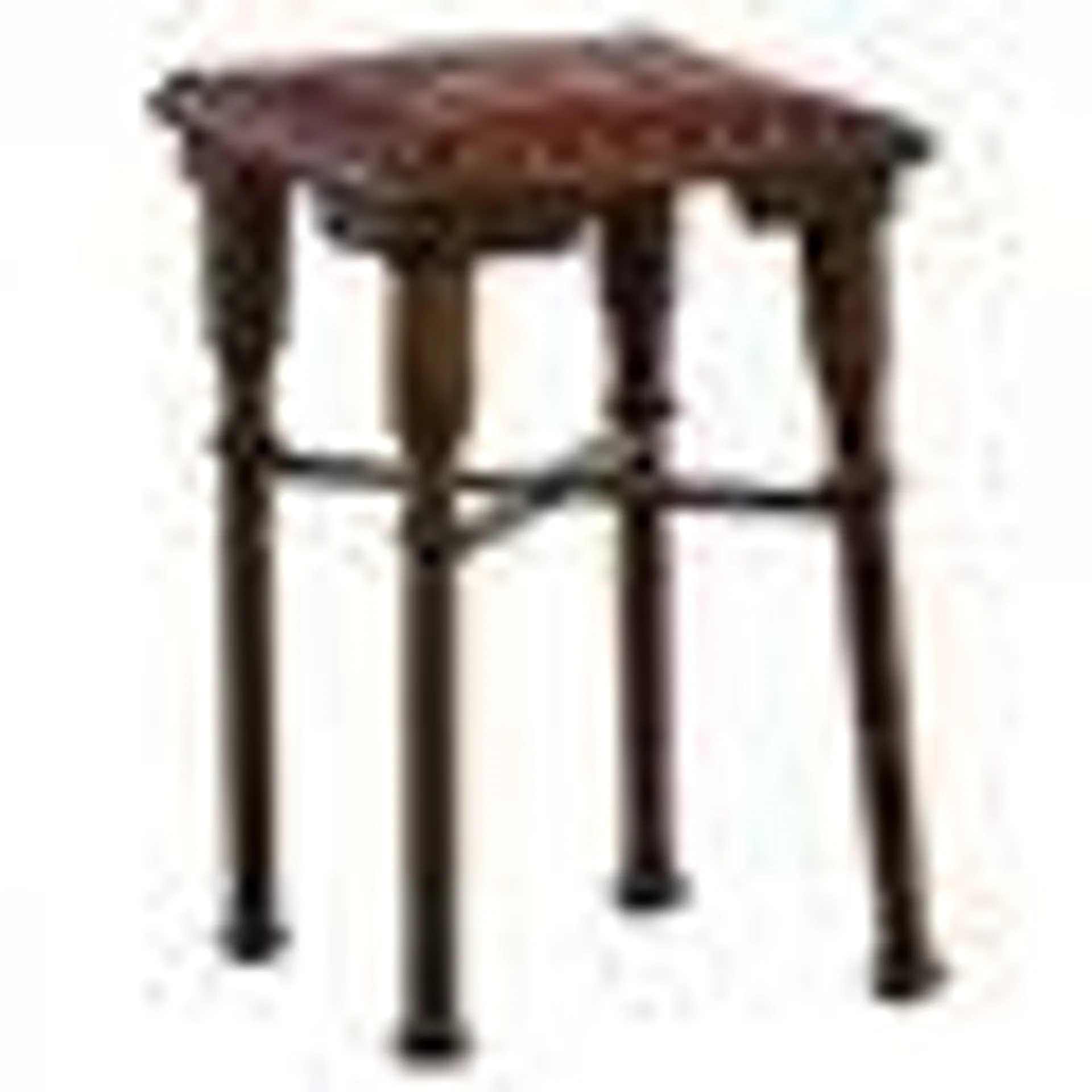 Scandinavian Almue Stool in Wood and Fabric, 1920s