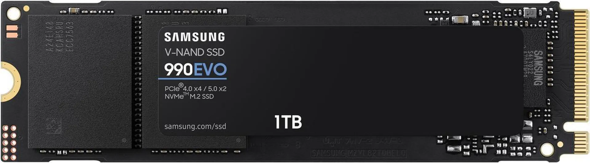 SAMSUNG 990 EVO SSD 1TB, PCIe Gen 4x4 | Gen 5x2 M.2 2280, Speeds Up-to 5,000MB/s, Upgrade Storage for PC/Laptops, HMB Technology and Intelligent Turbowrite (MZ-V9E1T0B/AM)