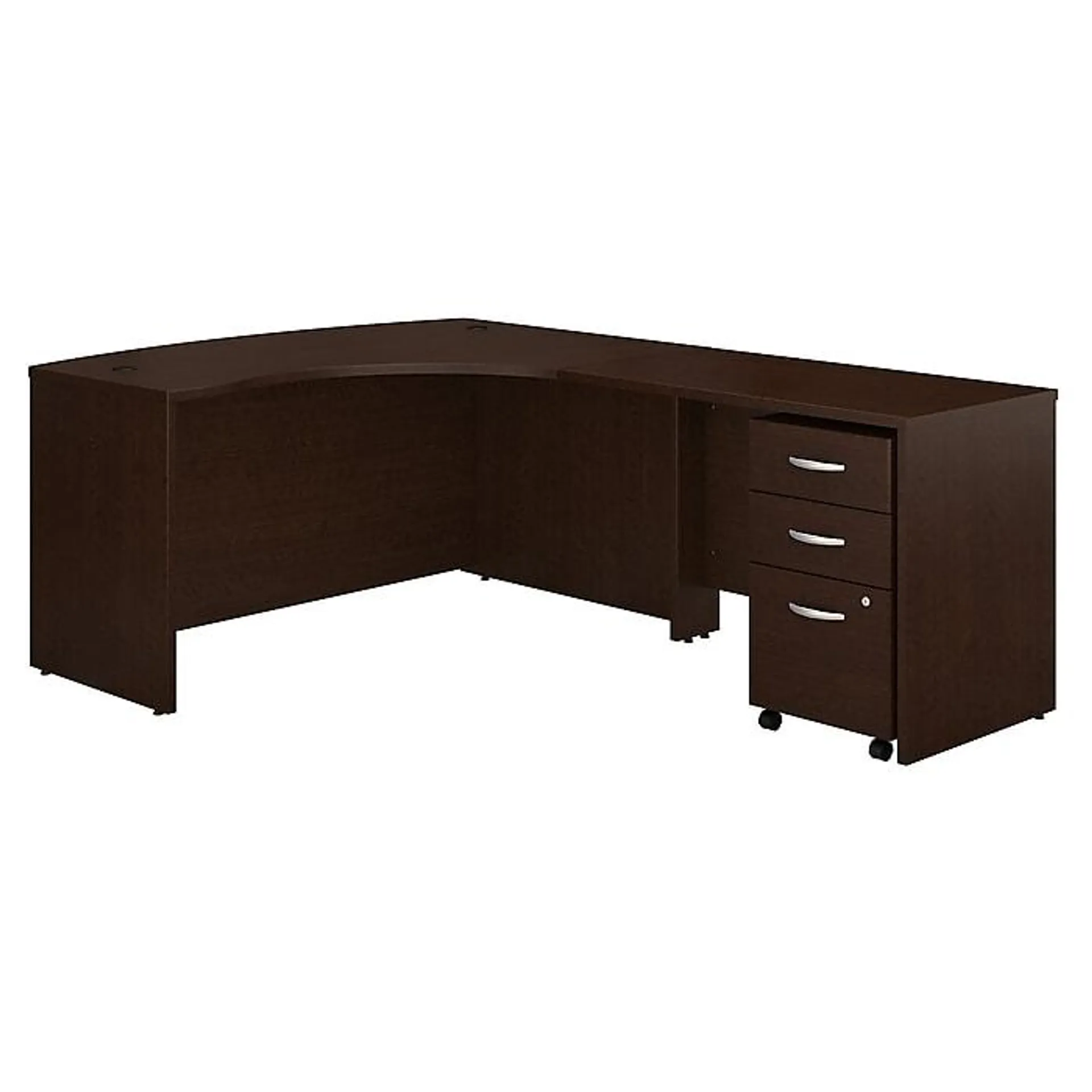 Bush Business Furniture Westfield Right Handed L Shaped Desk with Mobile File Cabinet,