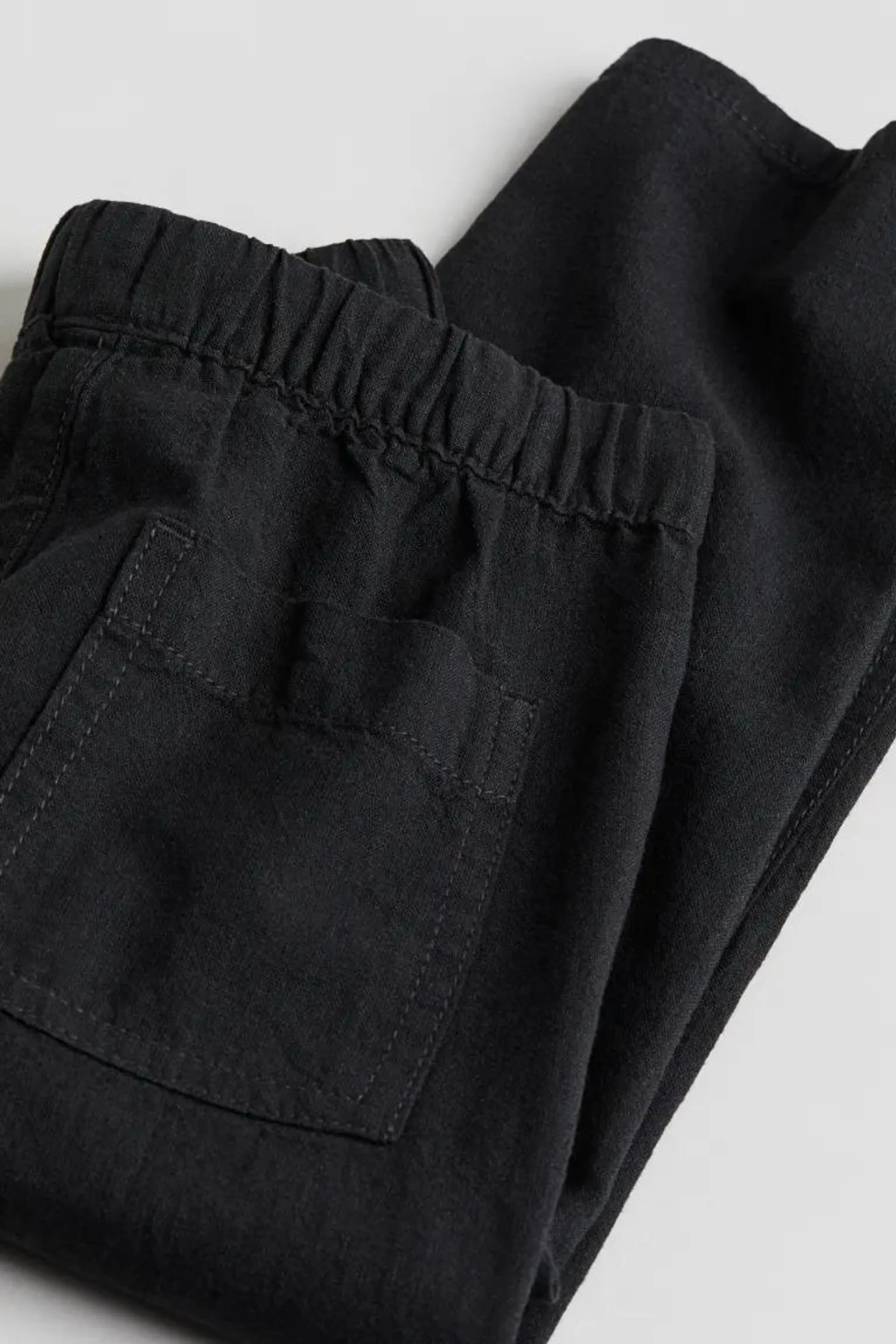 Linen-blend Pull-on Pants