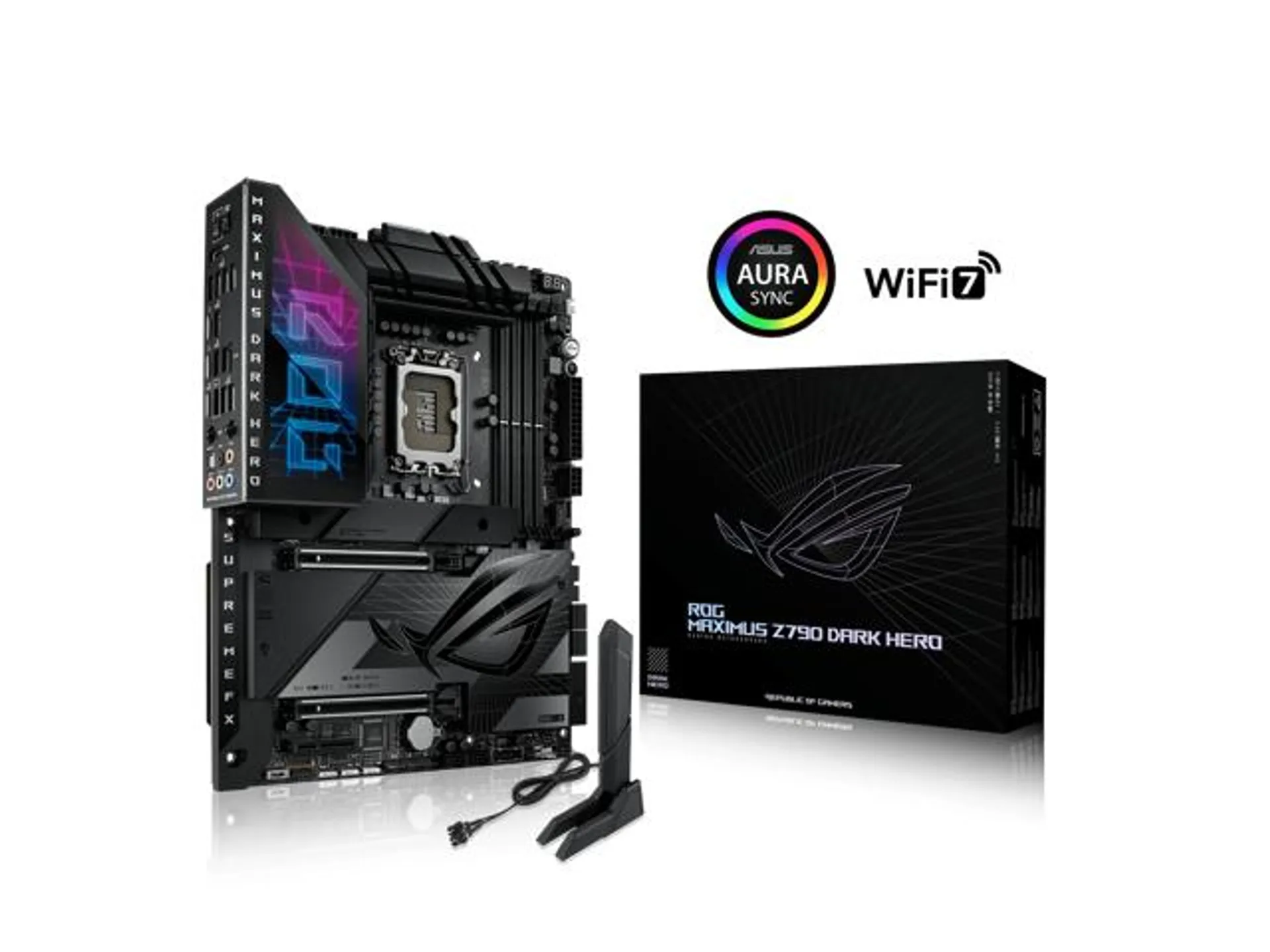 ASUS ROG Maximus Z790 Dark Hero (WiFi 7) LGA 1700(14th,13th,12th Gen) DDR5 ATX gaming motherboard(PCIe 5.0x16 with Q release, five M.2 slots,20+1+2 power stages,2x Thunderbolt 4 ports