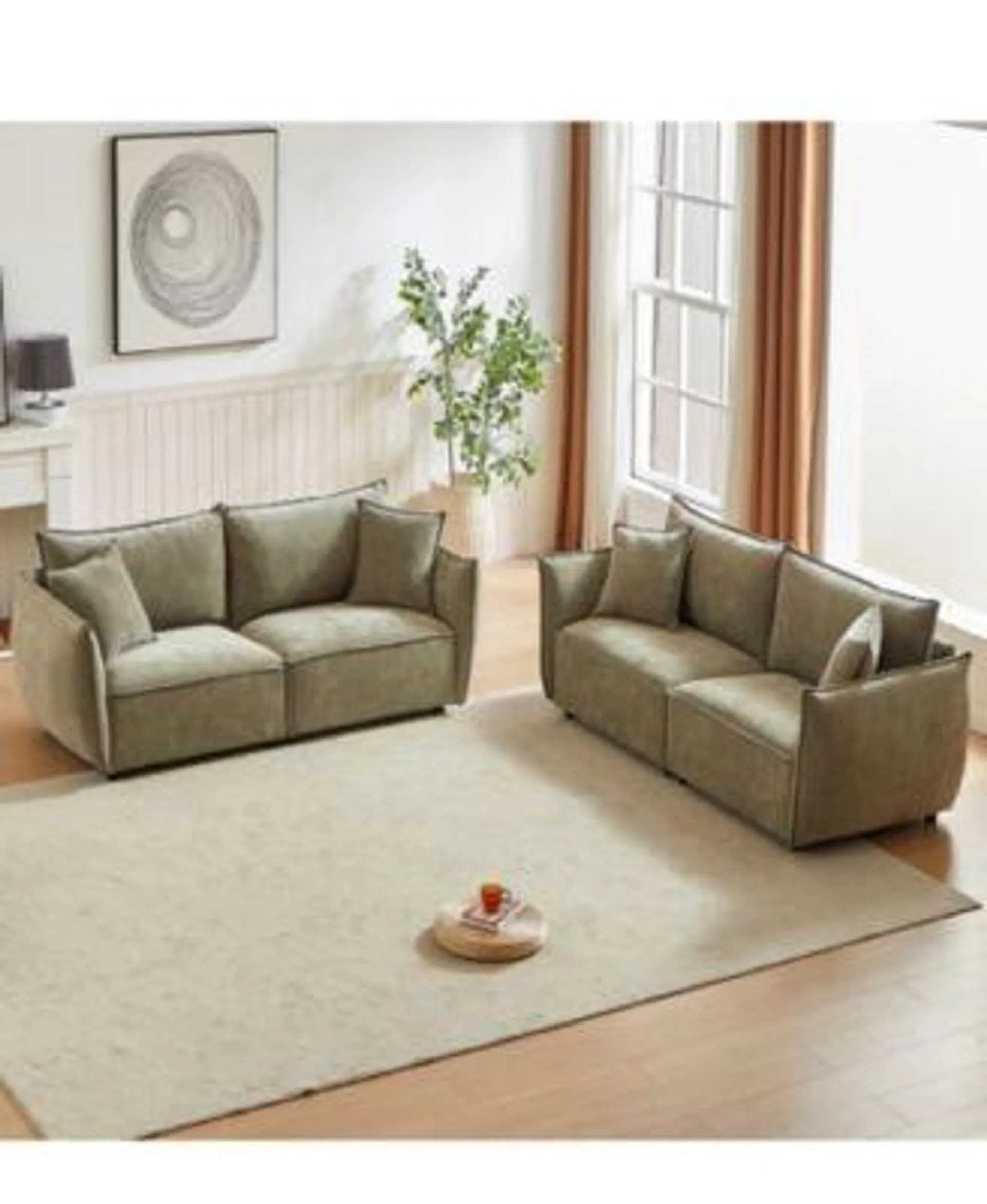 Streamdale Furniture Modern Sofa and Loveseat Set