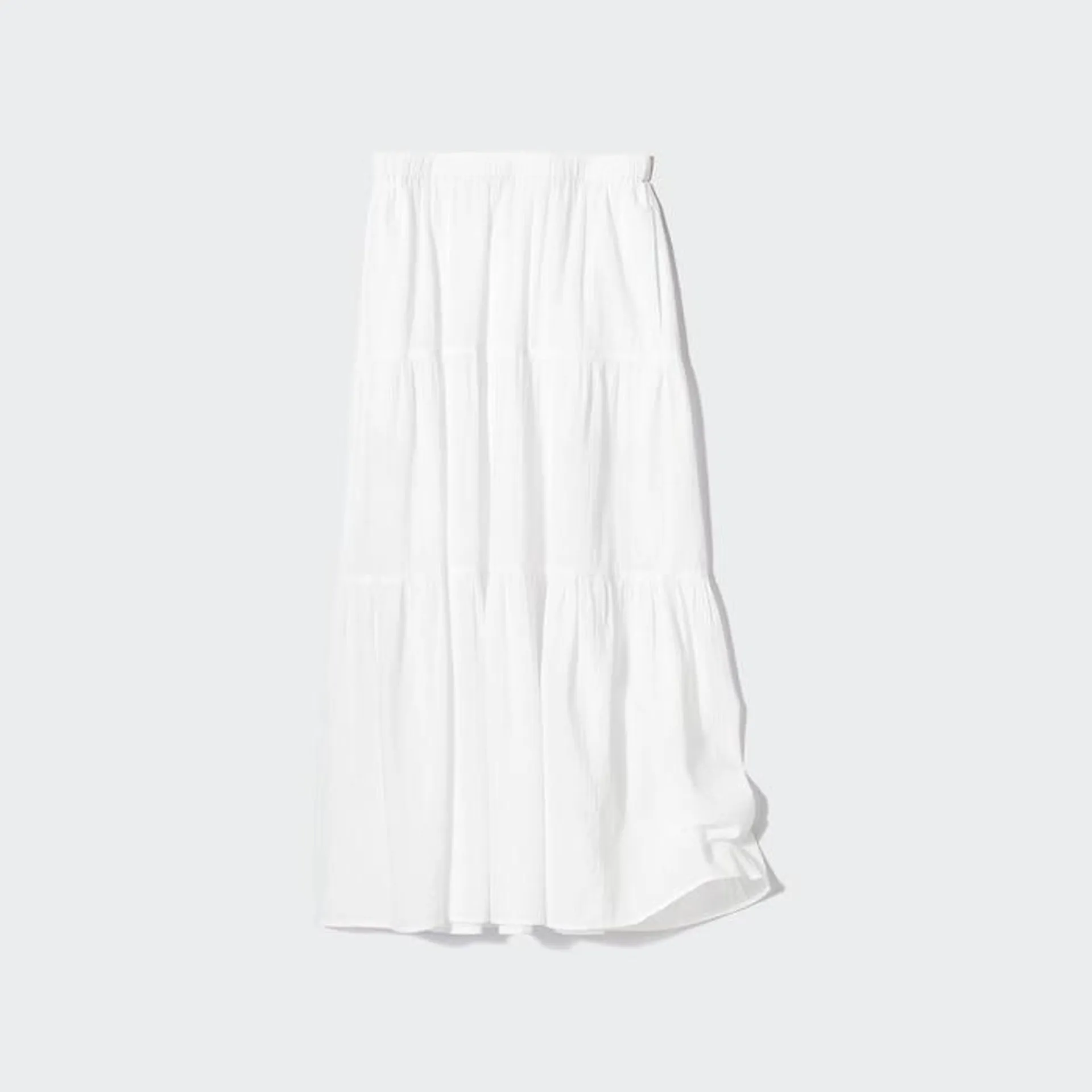 Crinkle Cotton Tiered Skirt