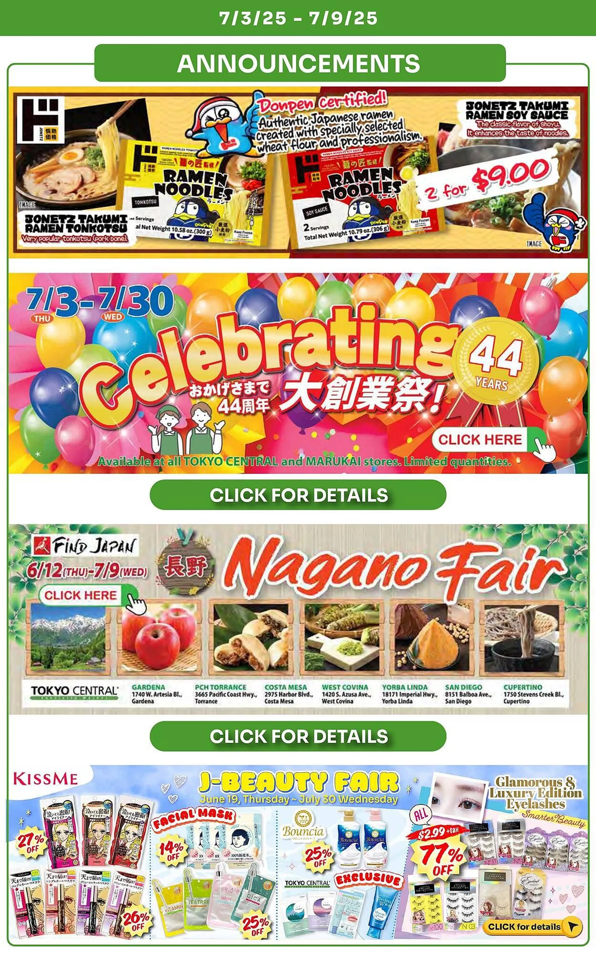 Weekly ad Tokyo Central Specialty Market Weekly Ad from July 3 to July 9 2025 - Page 7