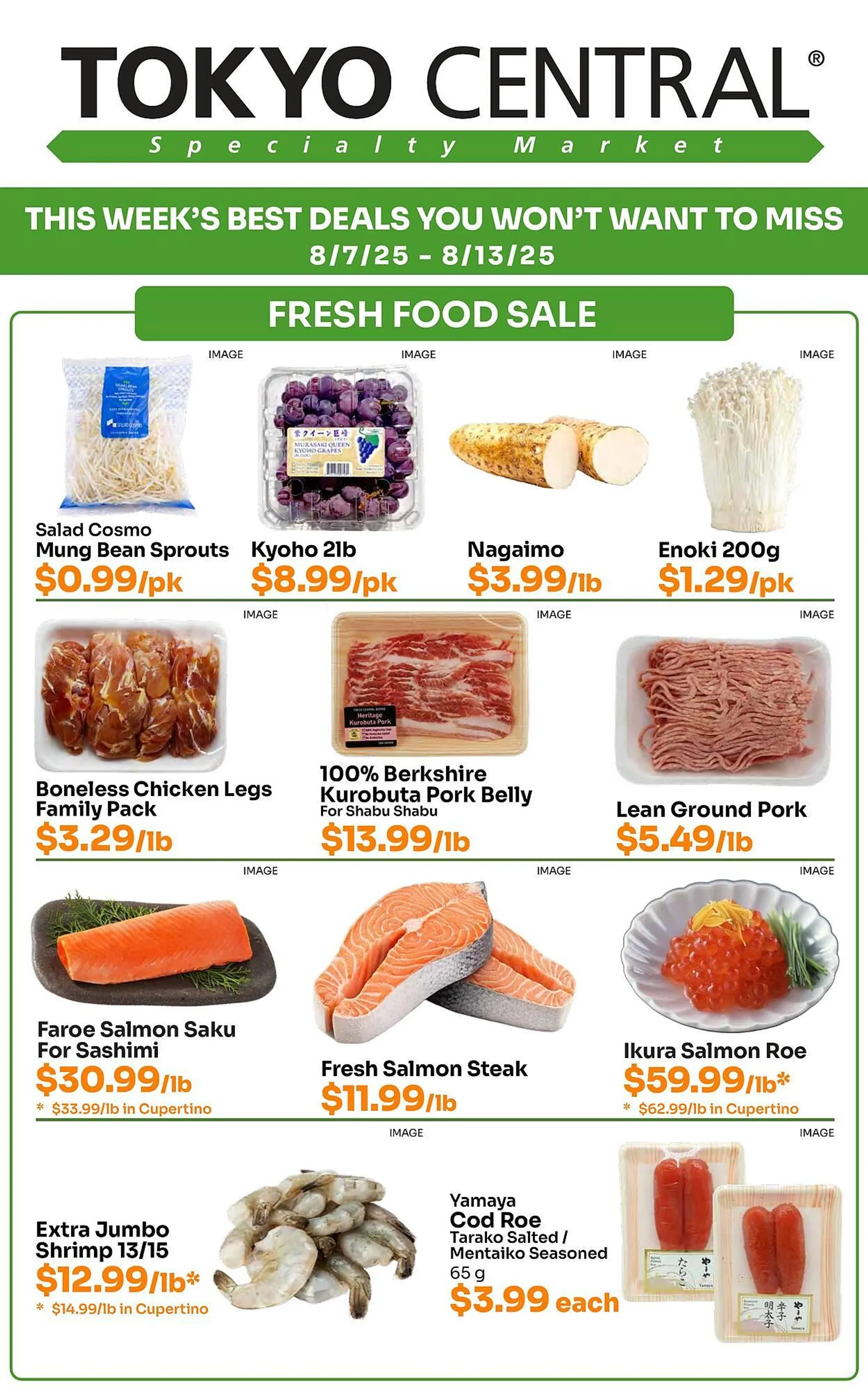 Weekly ad Tokyo Central Specialty Market Weekly Ad from August 7 to August 13 2025 - Page 1