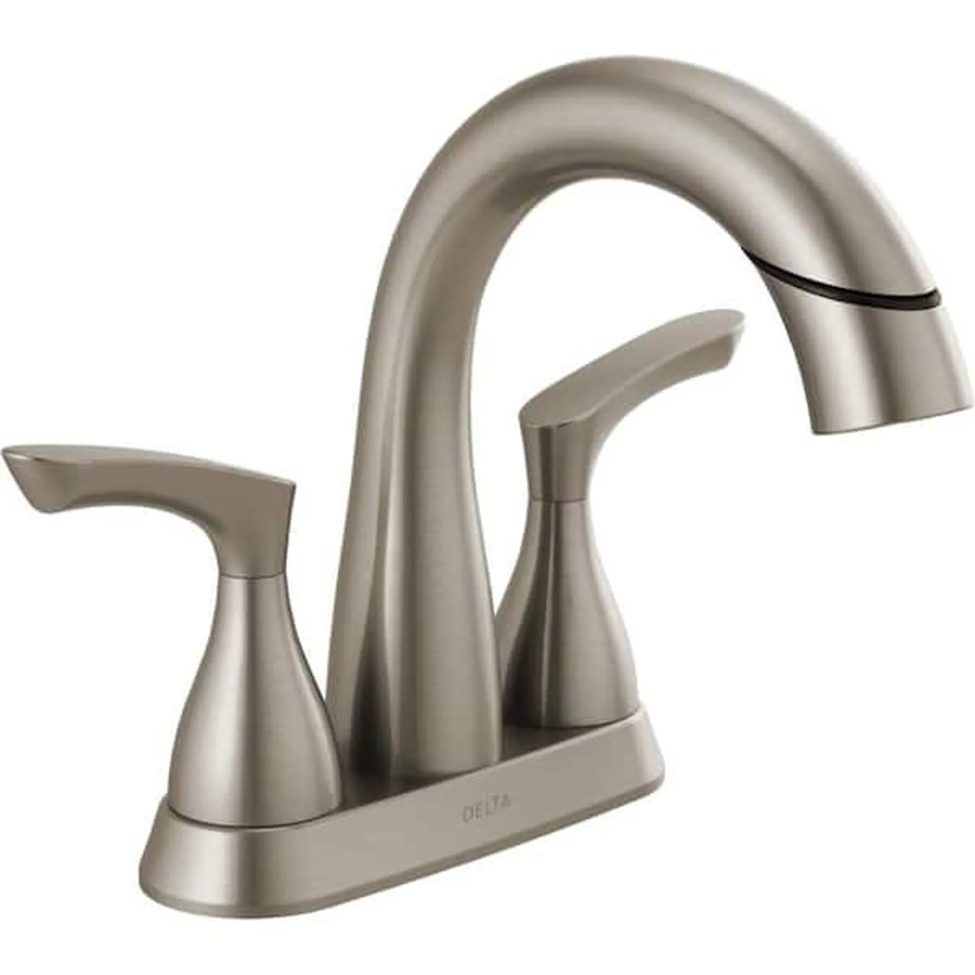 Broadmoor 4 in. Centerset 2-Handle Pull-Down Spout Bathroom Faucet in SpotShield Brushed Nickel