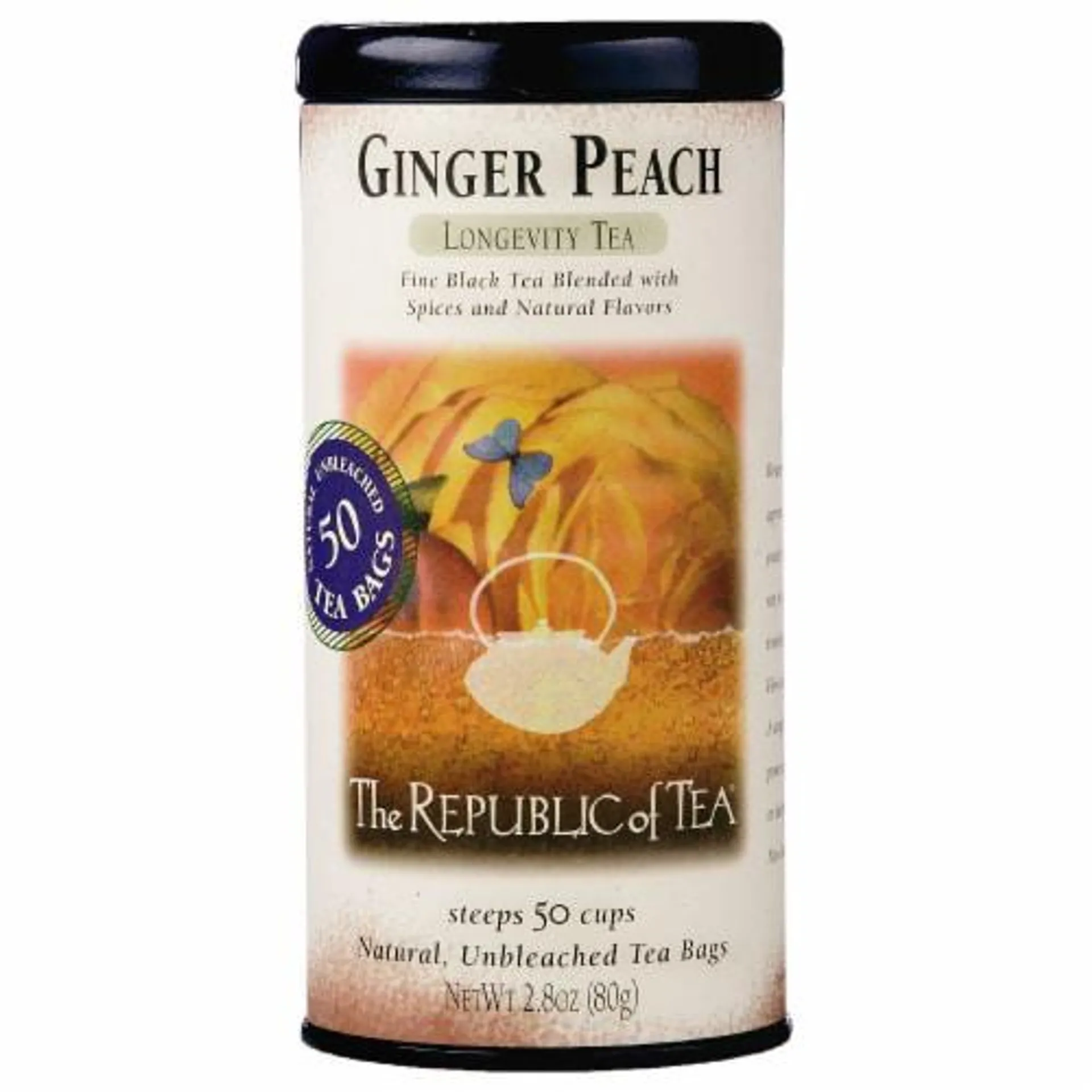 The Republic of Tea Ginger Peach Tea Bags