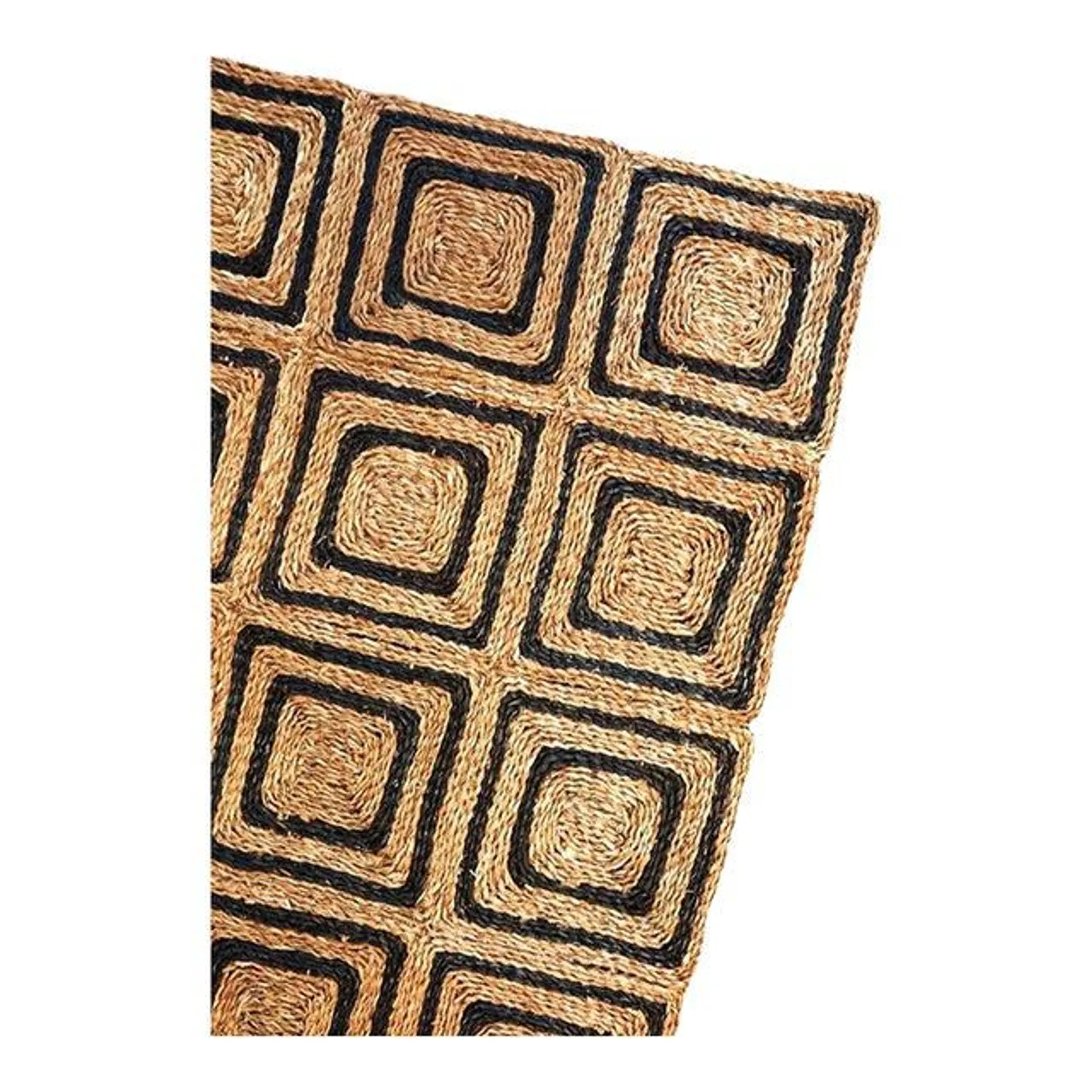 Rush House for Chairish Meridian Seagrass Rug - Natural/Black, 6' x 9'