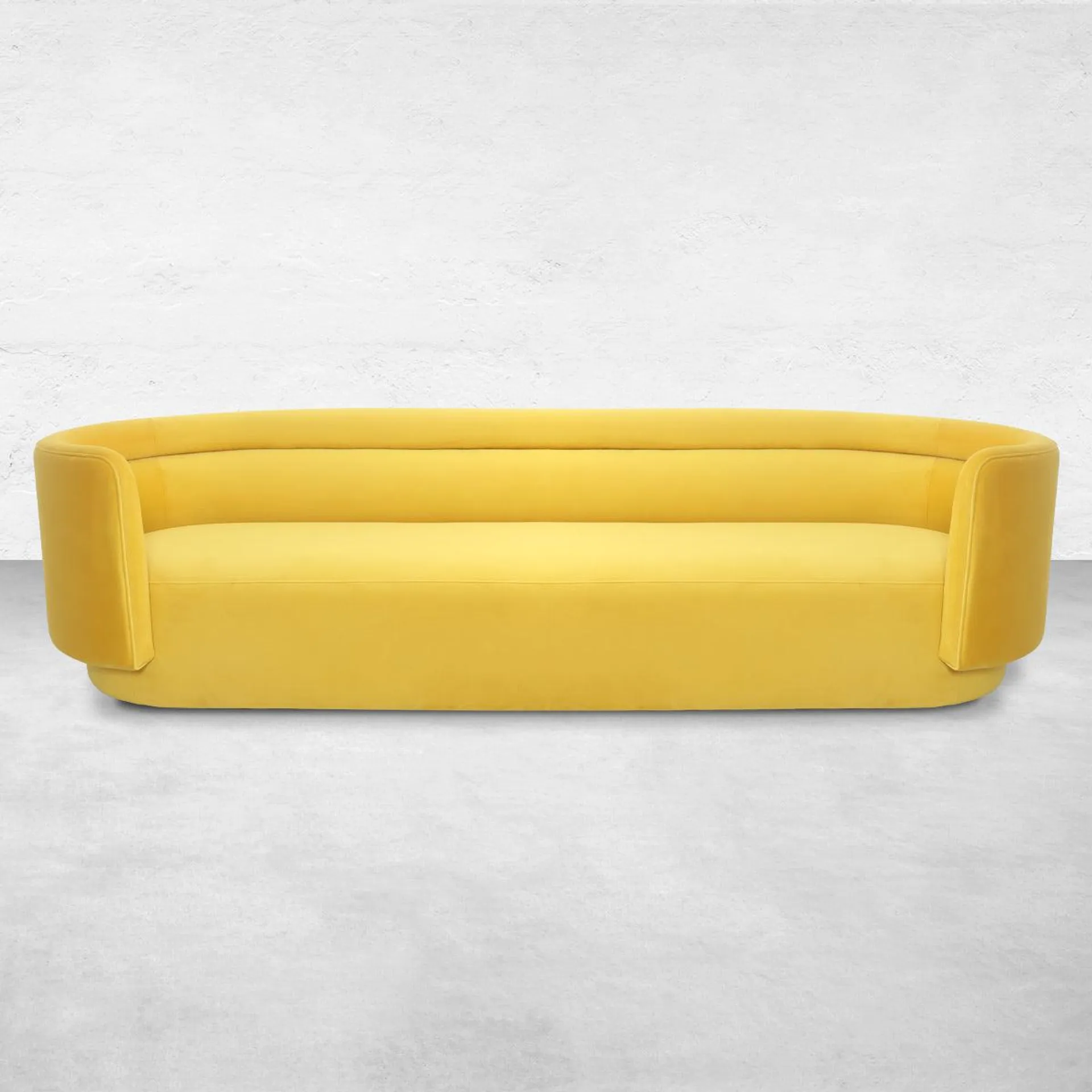 Santorini Sofa in Plush Yellow Velvet