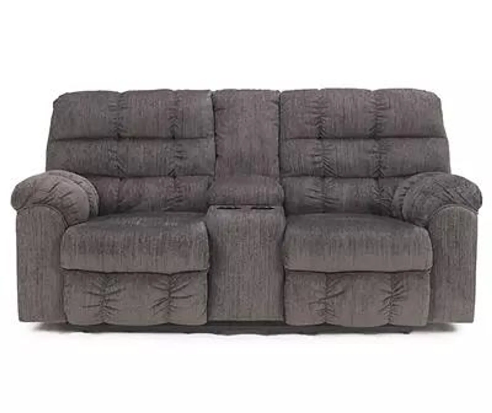 Acieona Slate Reclining Console Loveseat