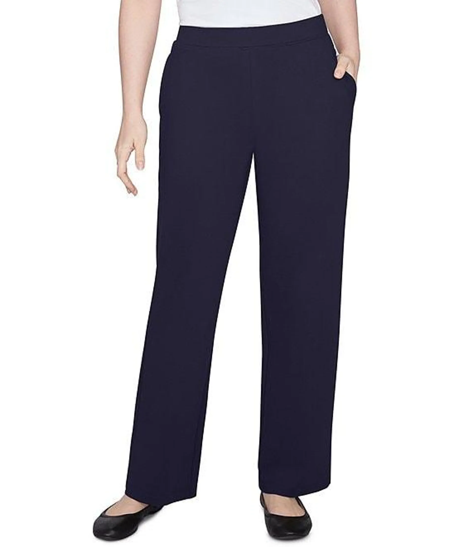 Luxe Straight Leg Pull-On Pants