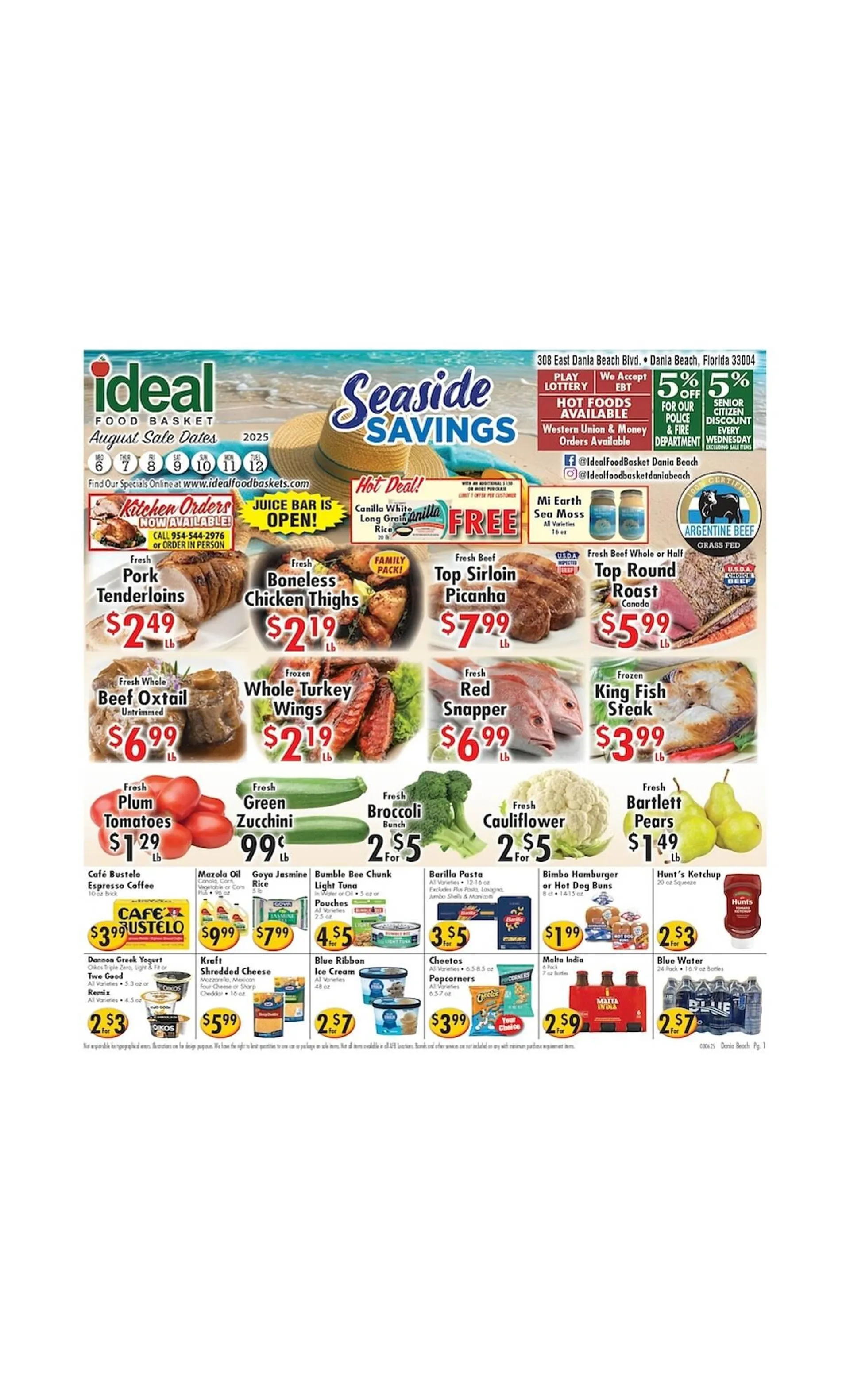 Weekly ad Ideal Food Basket Weekly Ad from August 6 to August 12 2025 - Page 1