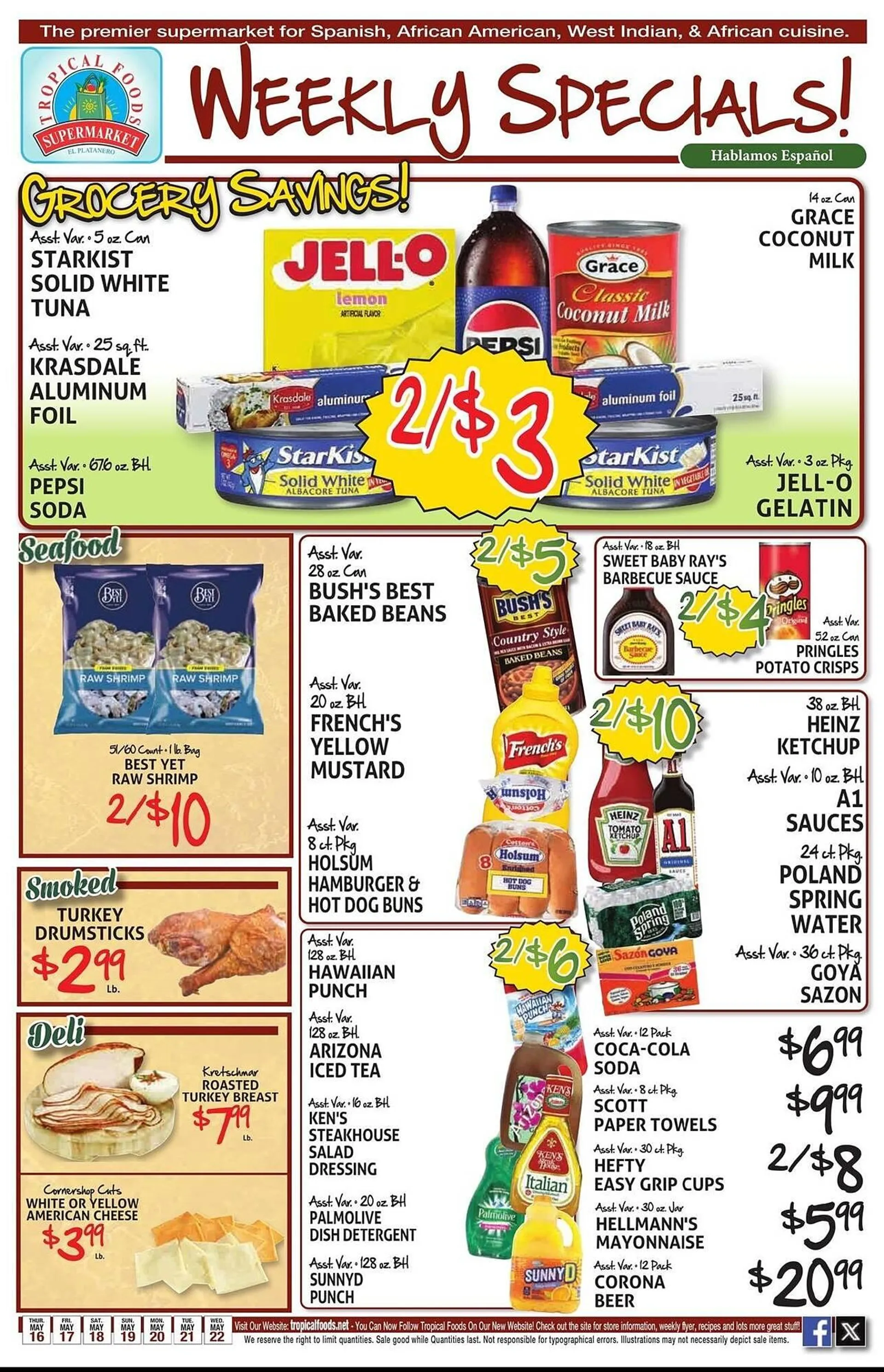 Tropical Foods Supermarket Weekly Ad - 1
