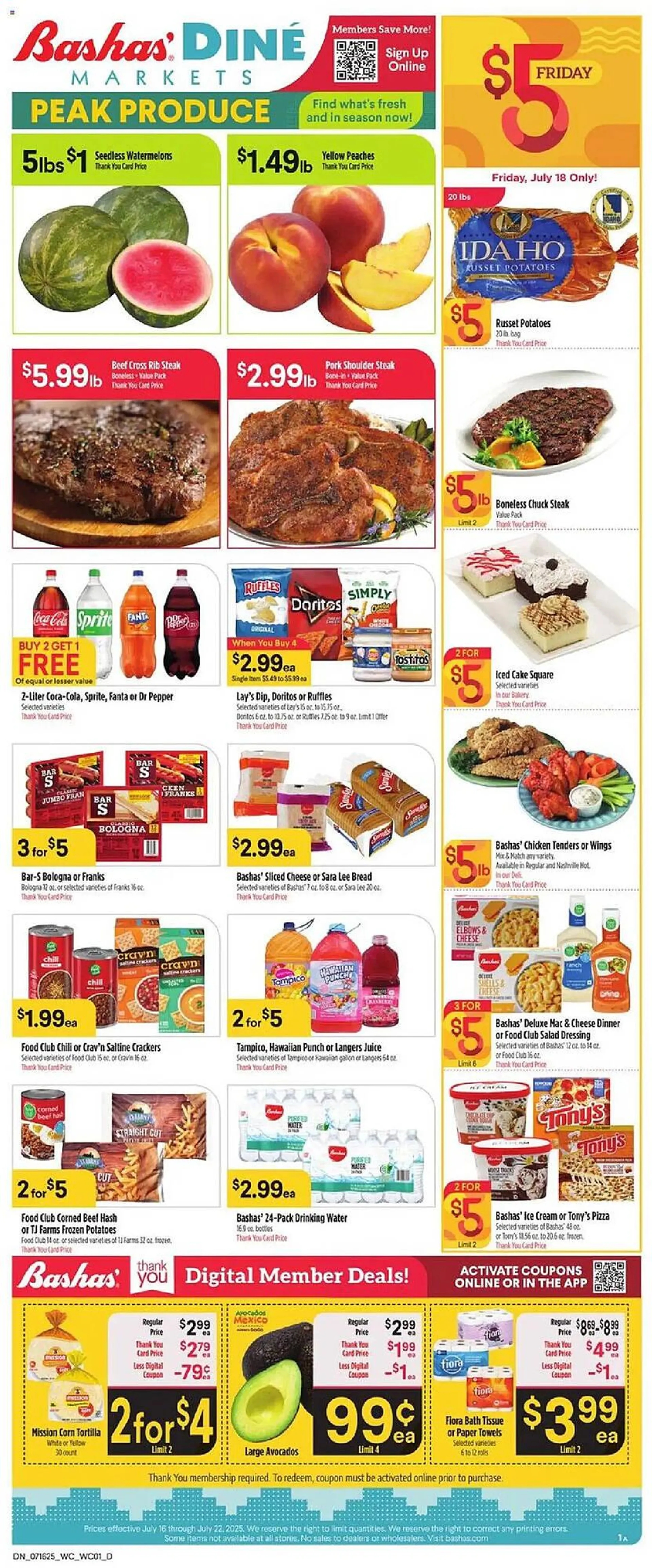 Weekly ad Bashas' Weekly Ad from July 16 to July 22 2025 - Page 1
