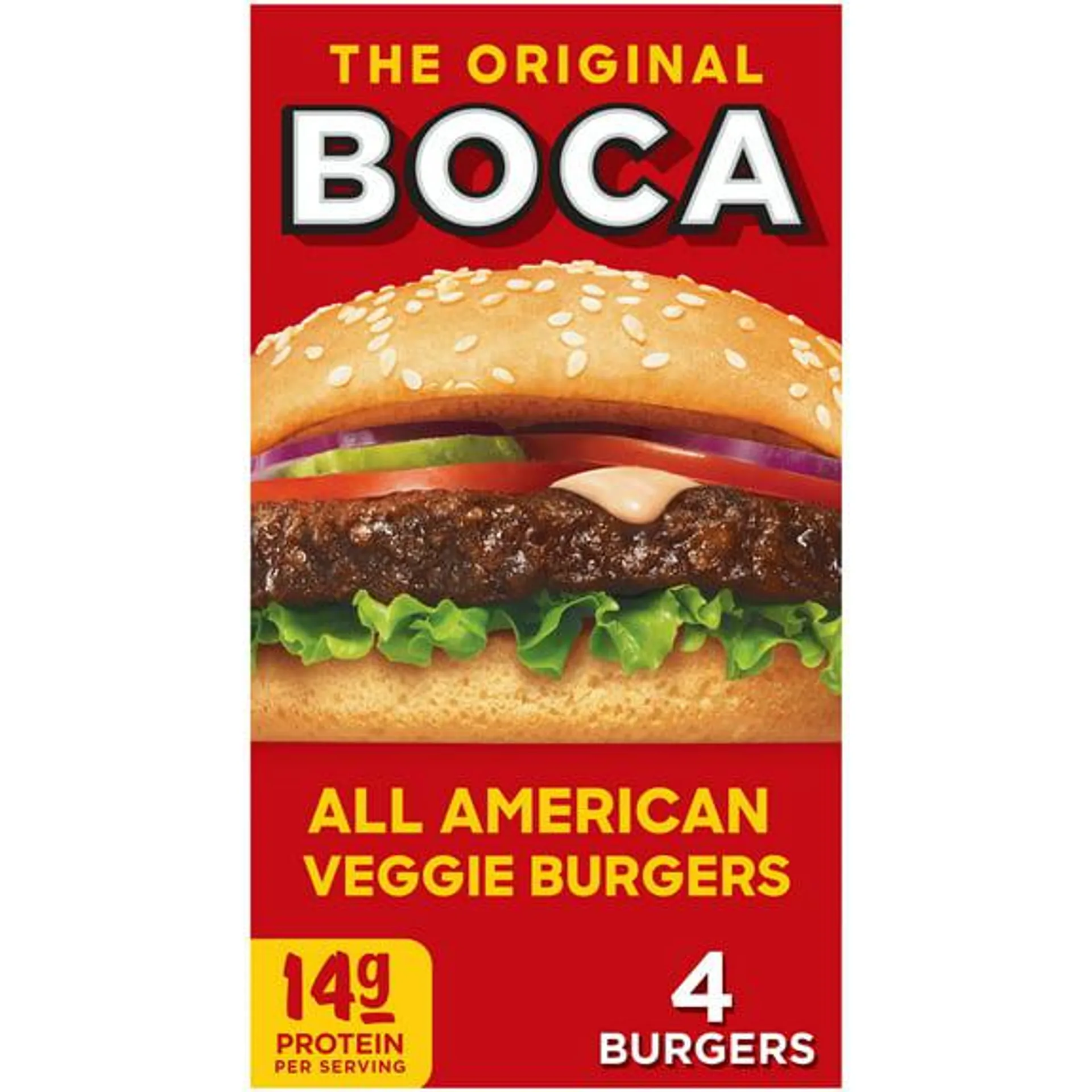 BOCA All American Veggie Burgers, 4 ct Box