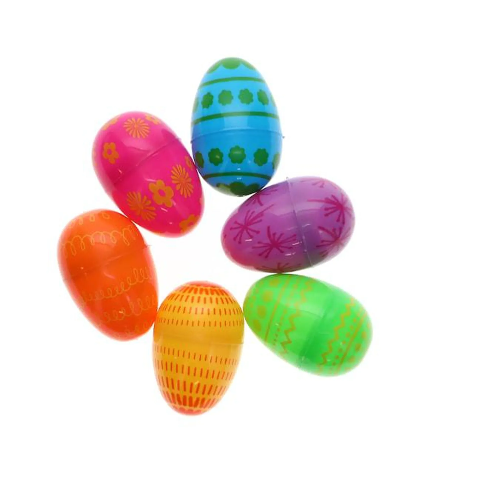 Printed Fillable Plastic Easter Eggs, 6-ct. Packs