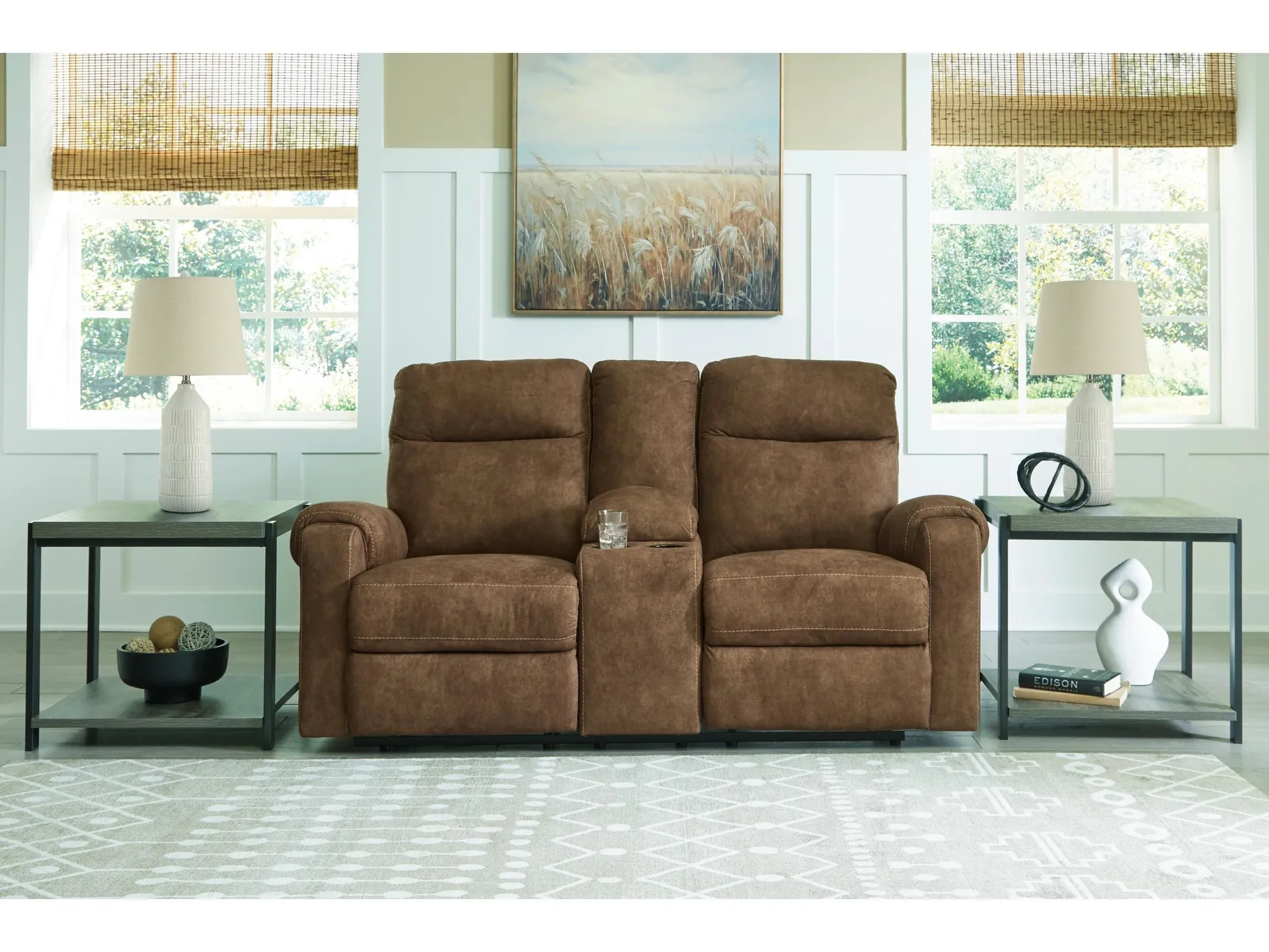 Edenwold Manual Reclining Loveseat with Console