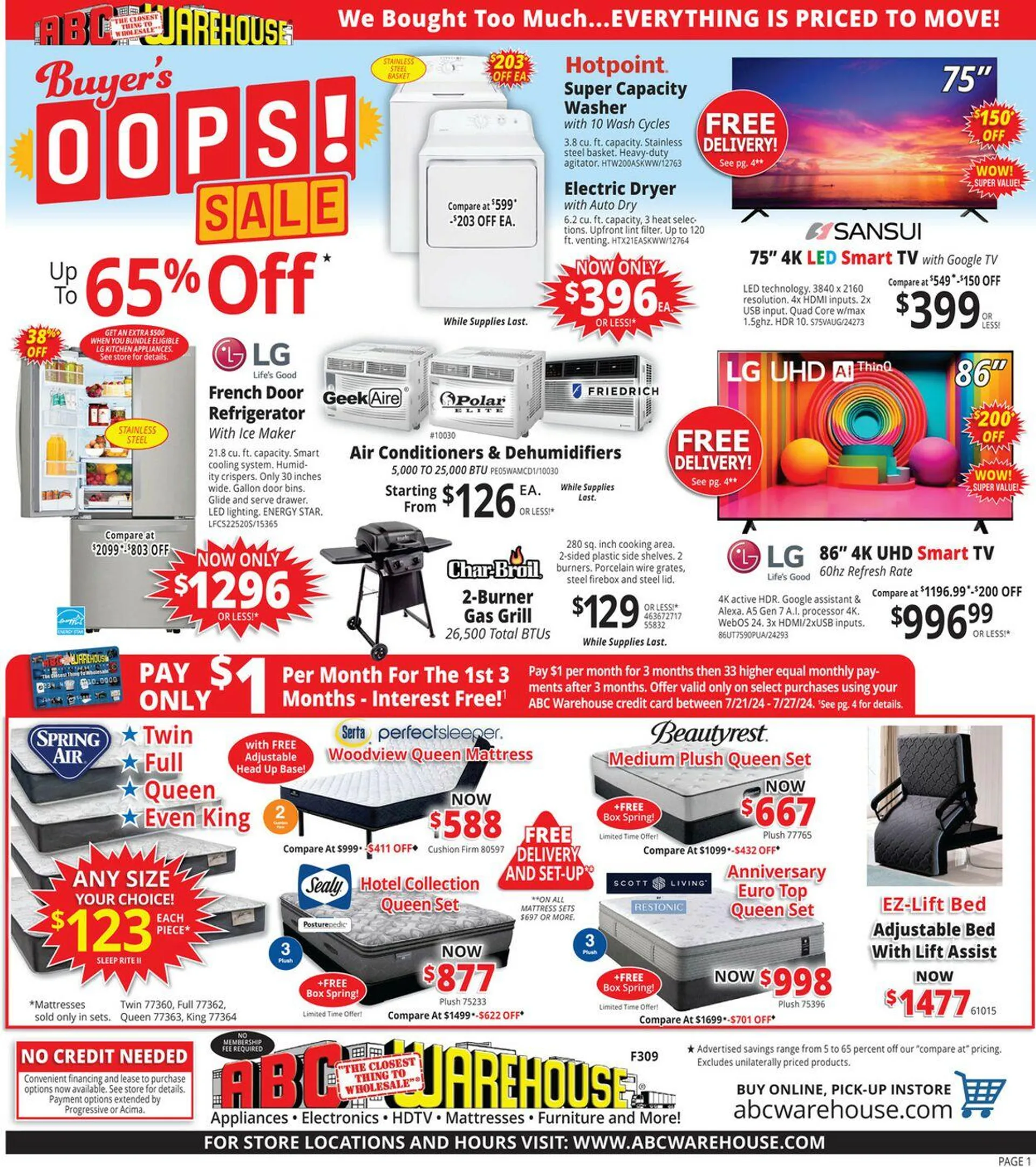 Weekly ad ABC Warehouse Current weekly ad from July 21 to July 27 2024 - Page 1