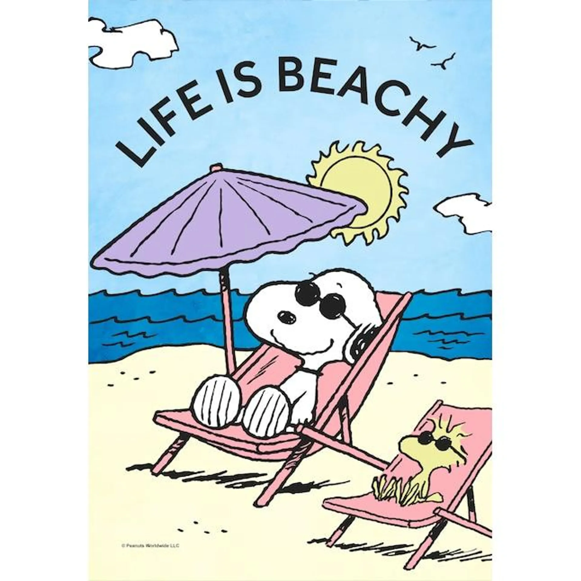 Peanuts 1.04-ft W x 1.5-ft H Summer Garden flag Kit